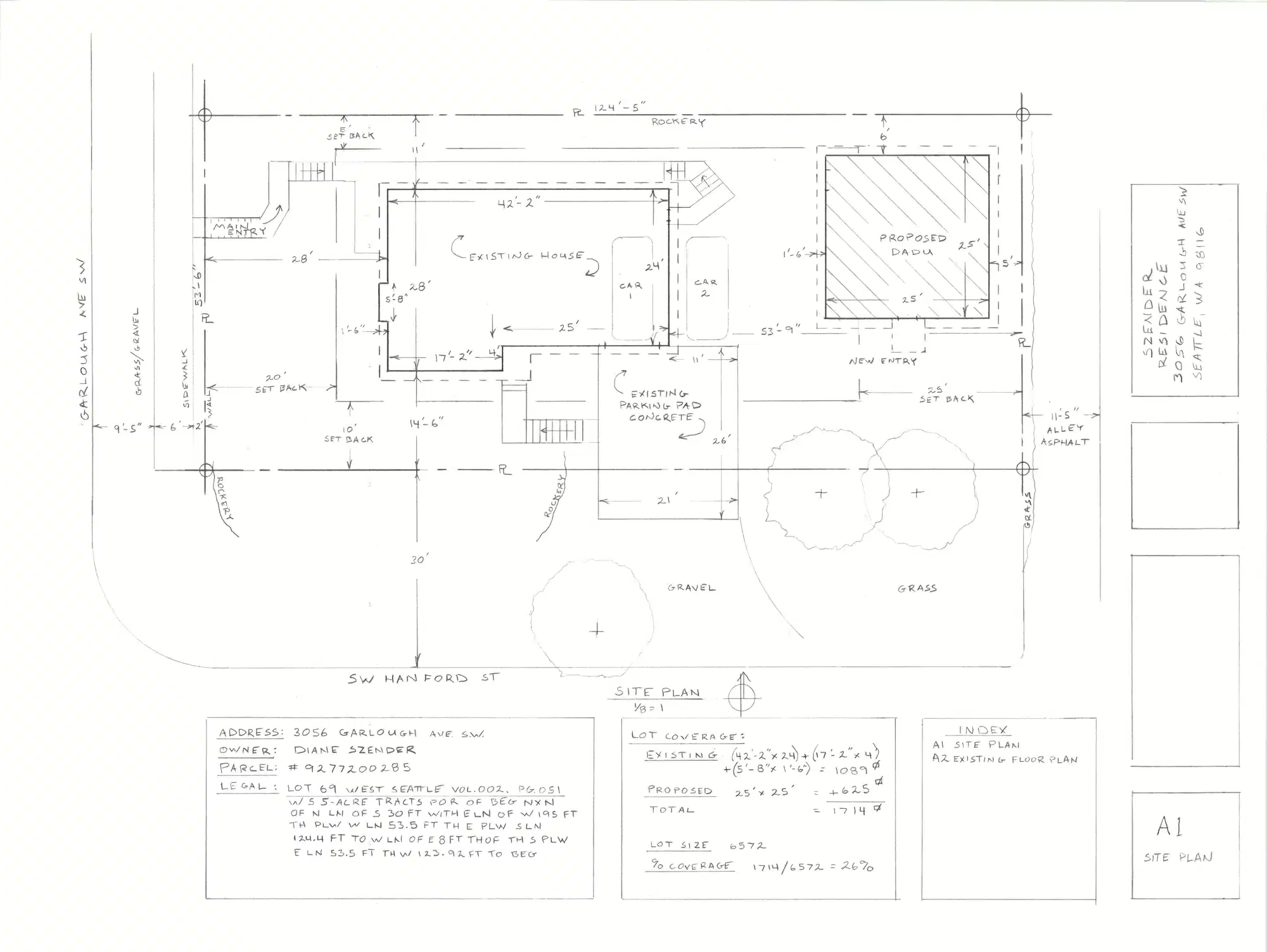 Site plan for 3056 Garlough Ave SW