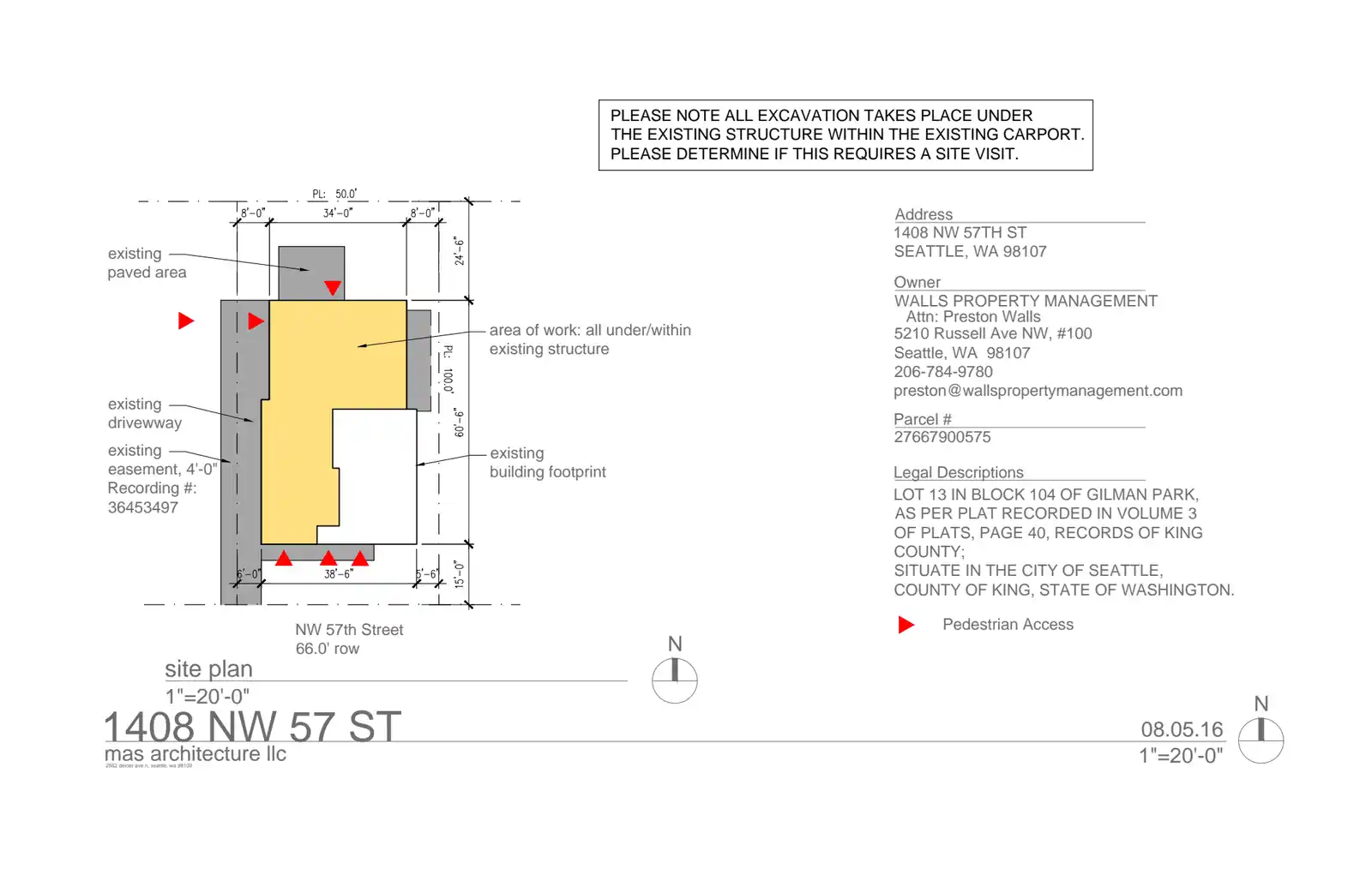 Site plan for 1408 NW 57th St