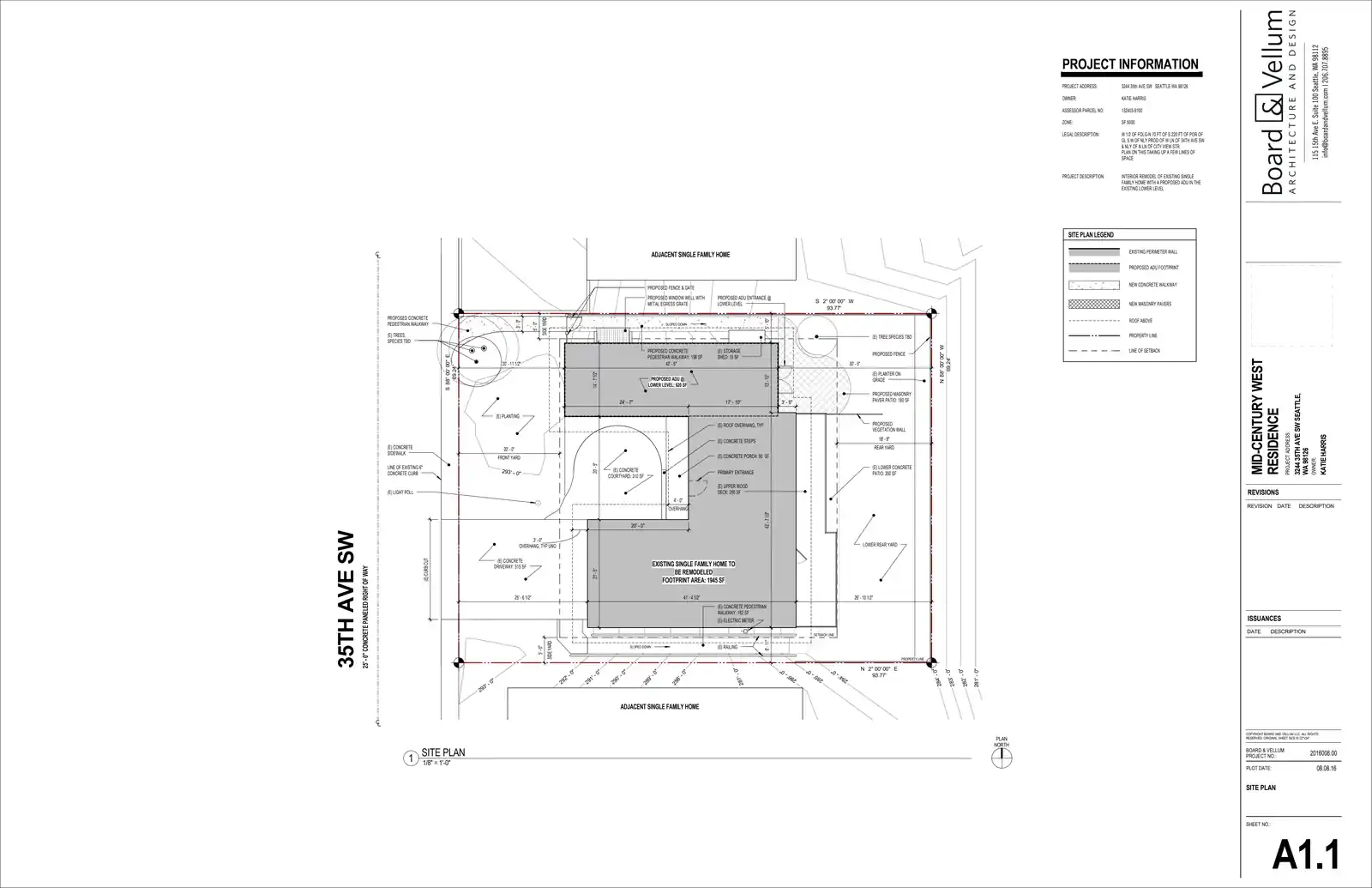 Site plan for 3244 35th Ave SW