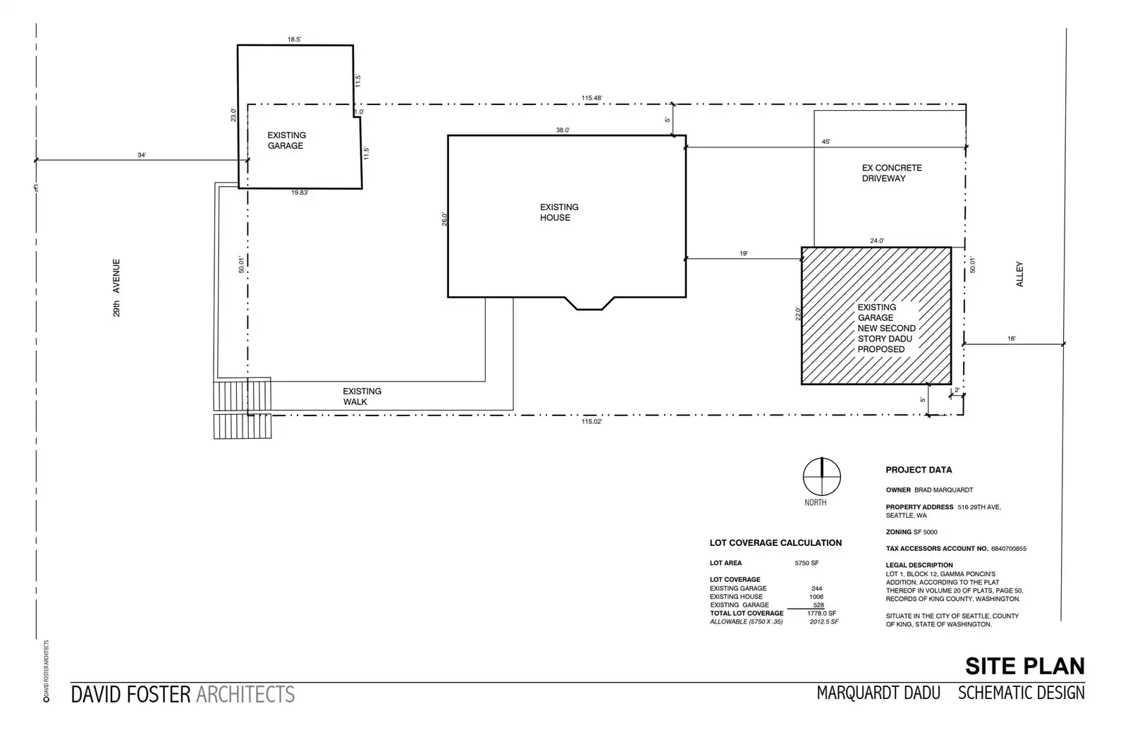 Site plan for 516 29th Ave