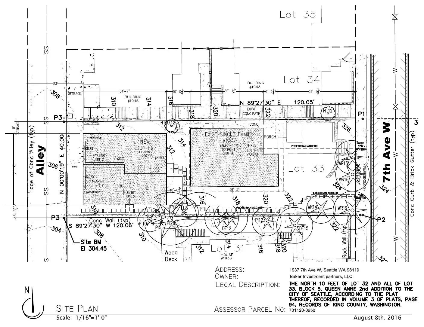 Site plan for 1935 7th Ave W