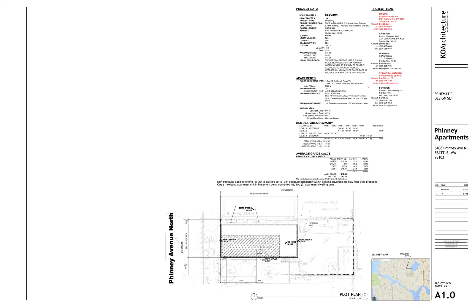 Site plan for 6408 Phinney Ave N