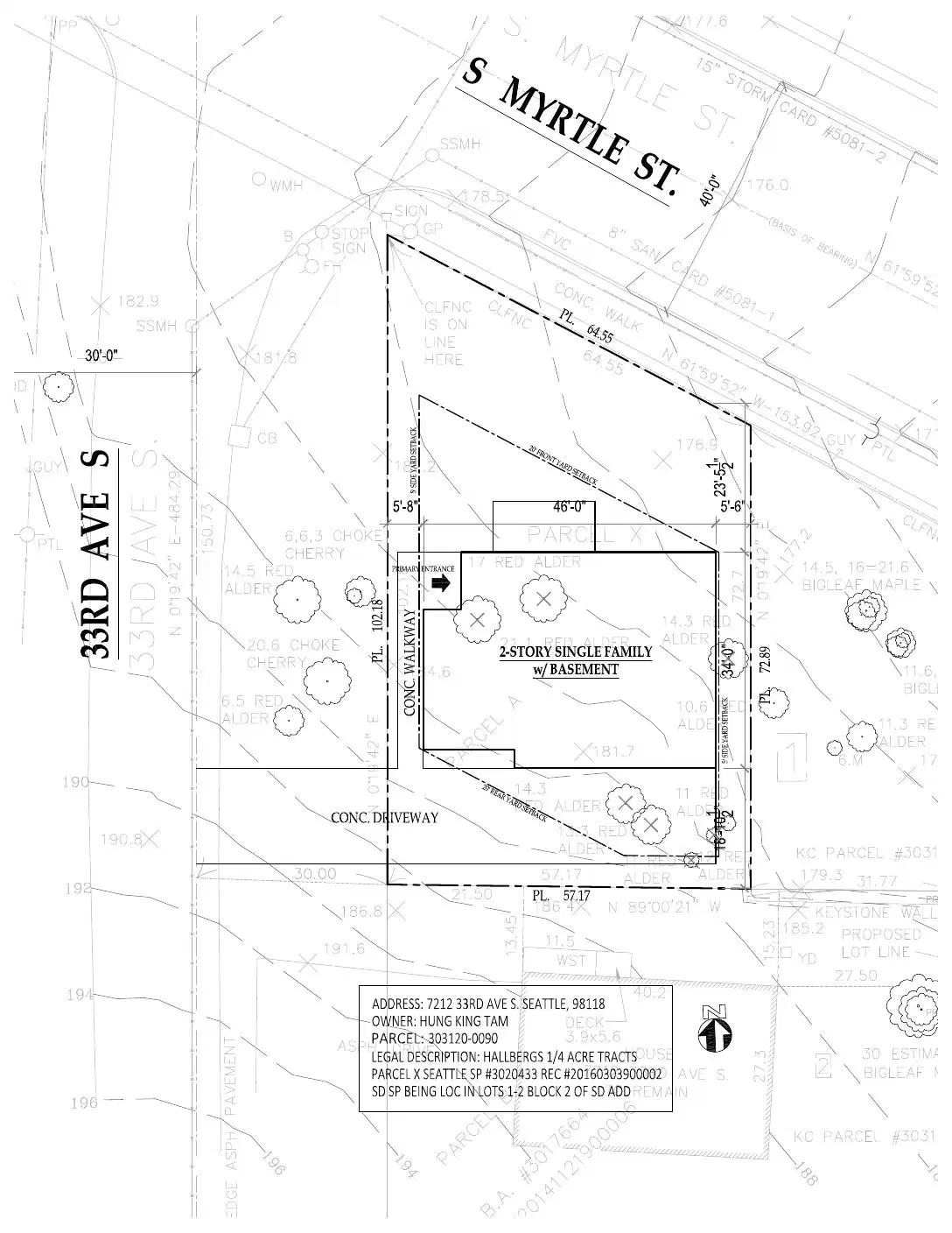 Site plan for 7200 33rd Ave S