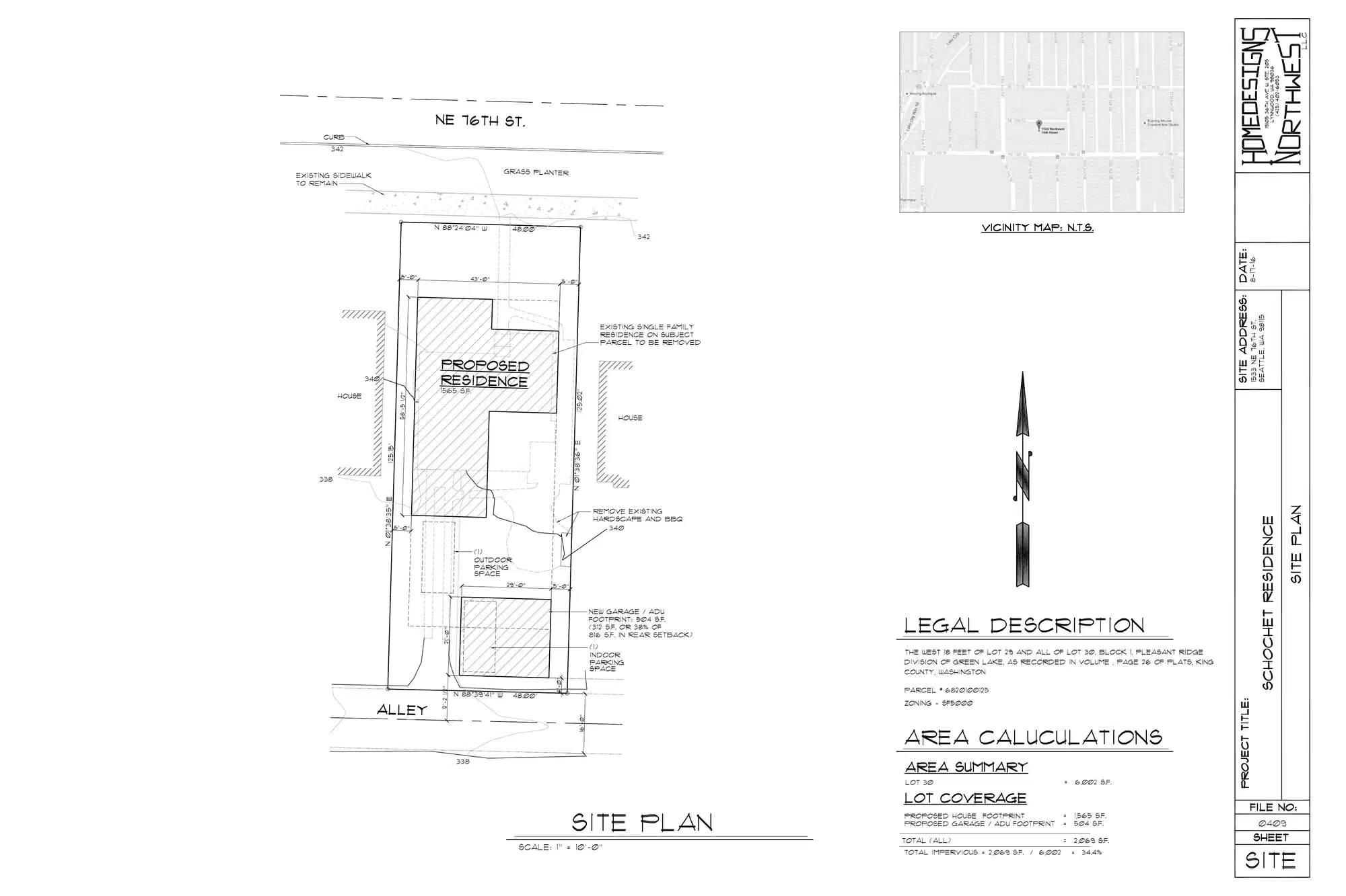 Site plan for 1533 NE 76th St