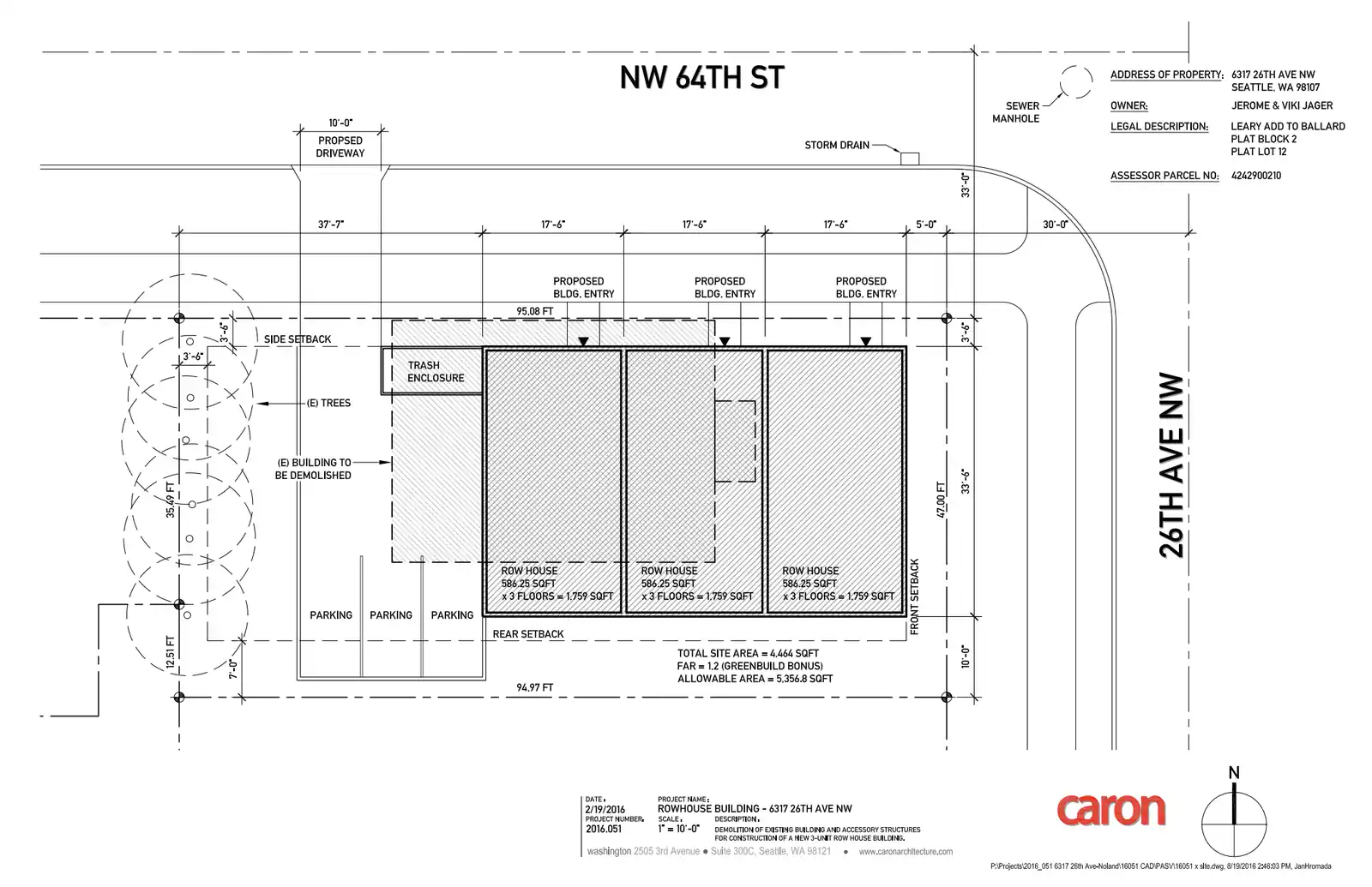 Site plan for 6317 26th Ave NW