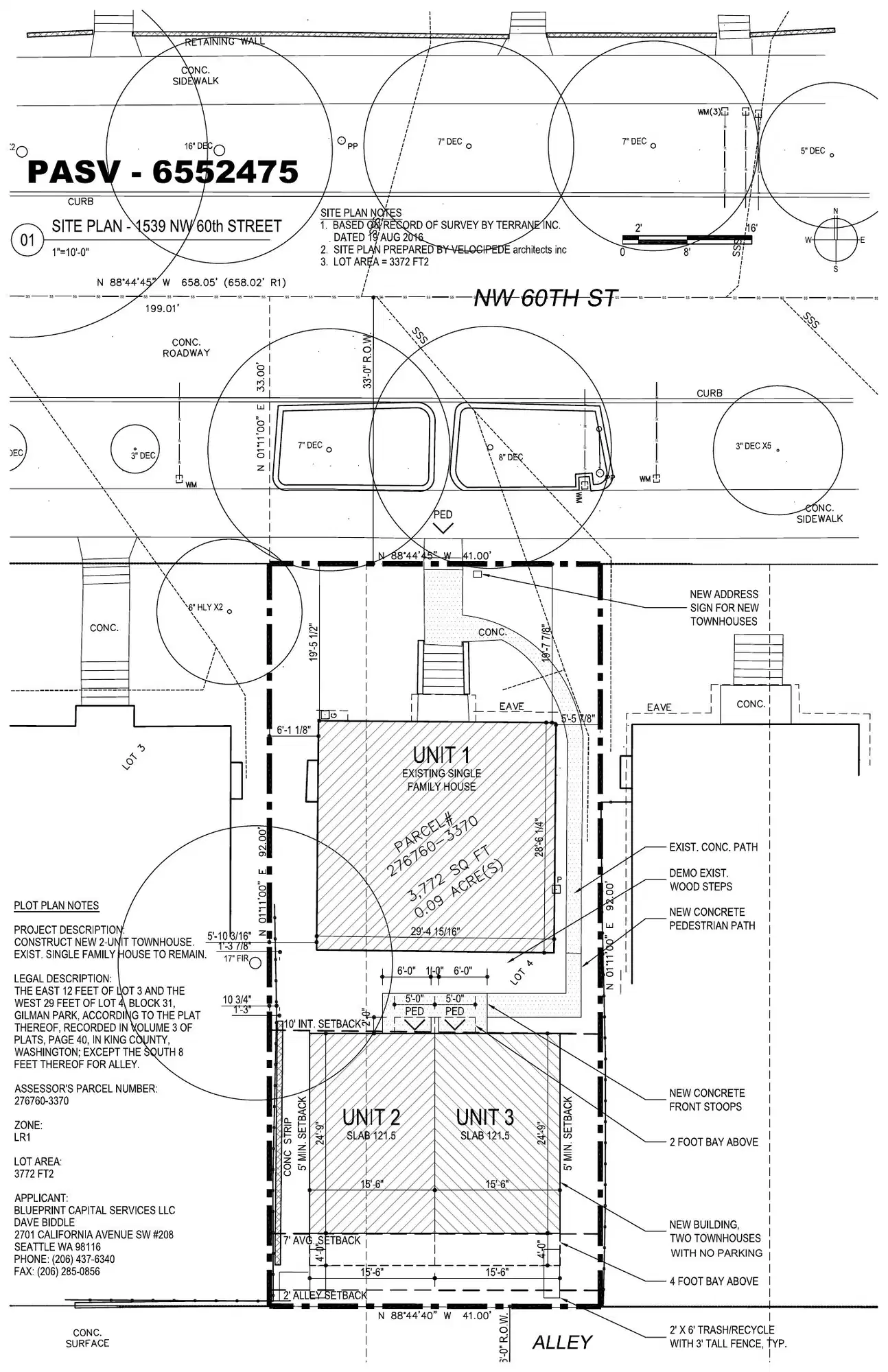 Site plan for 1537 NW 60th St