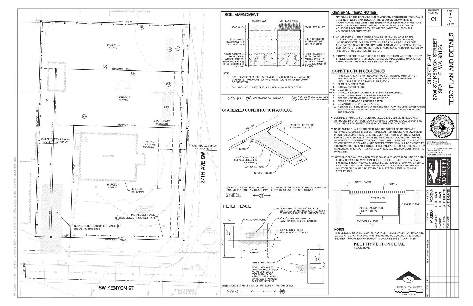 Site plan for 7757 27th Ave SW