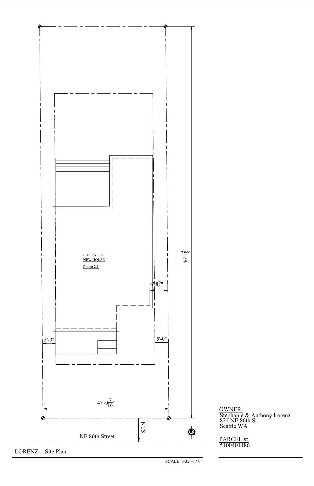 Site plan for 824 NE 86th St