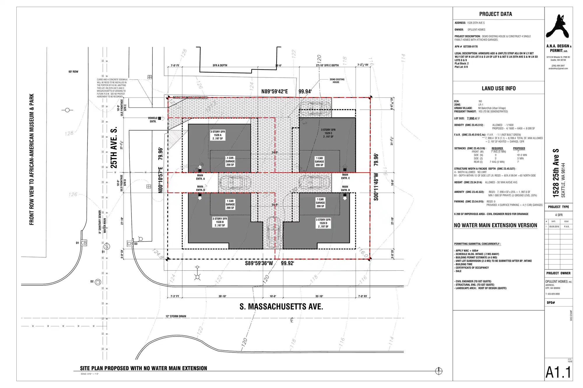 Site plan for 1532 25th Ave S