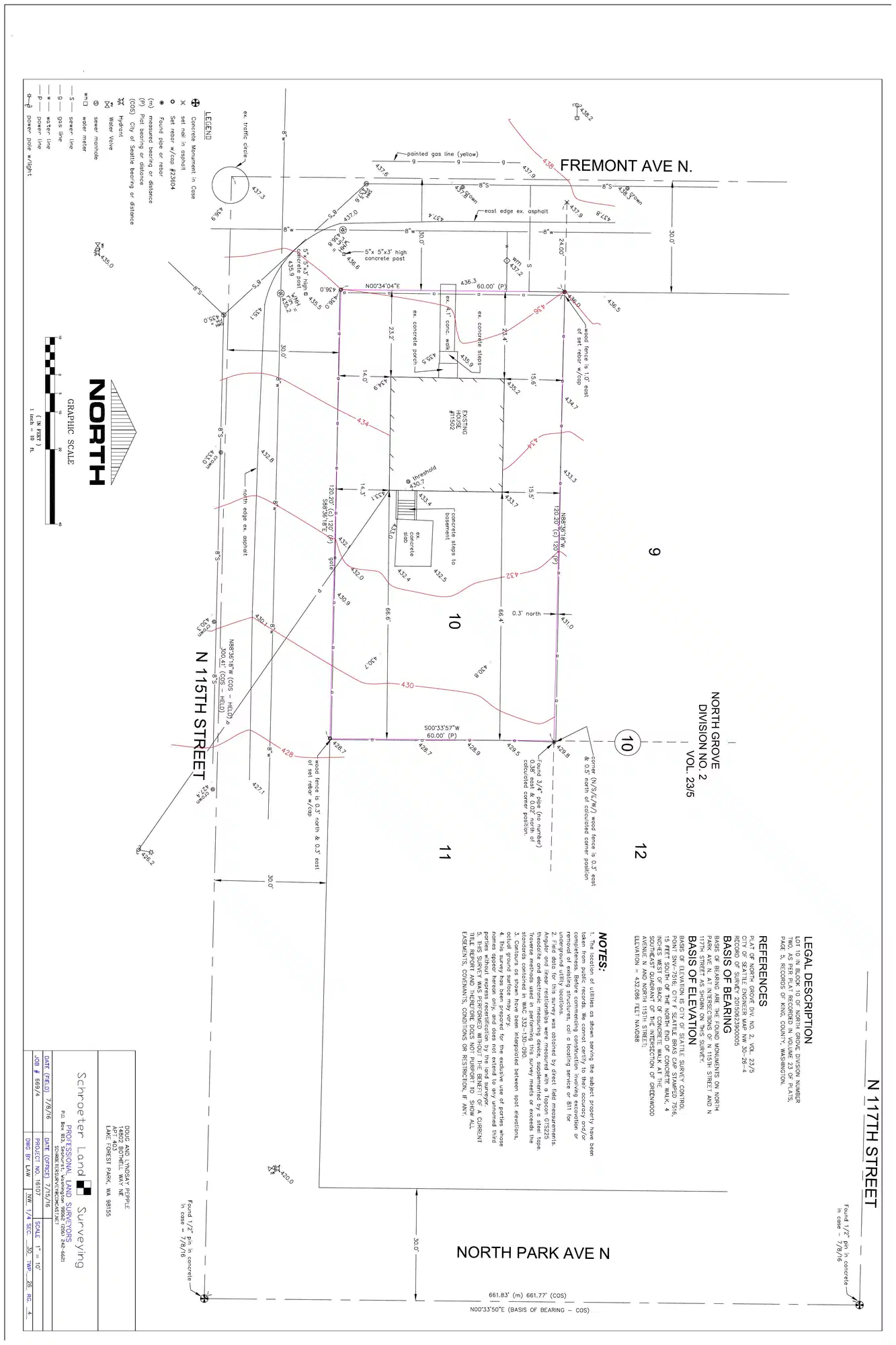 Site plan for 11502 Fremont Ave N