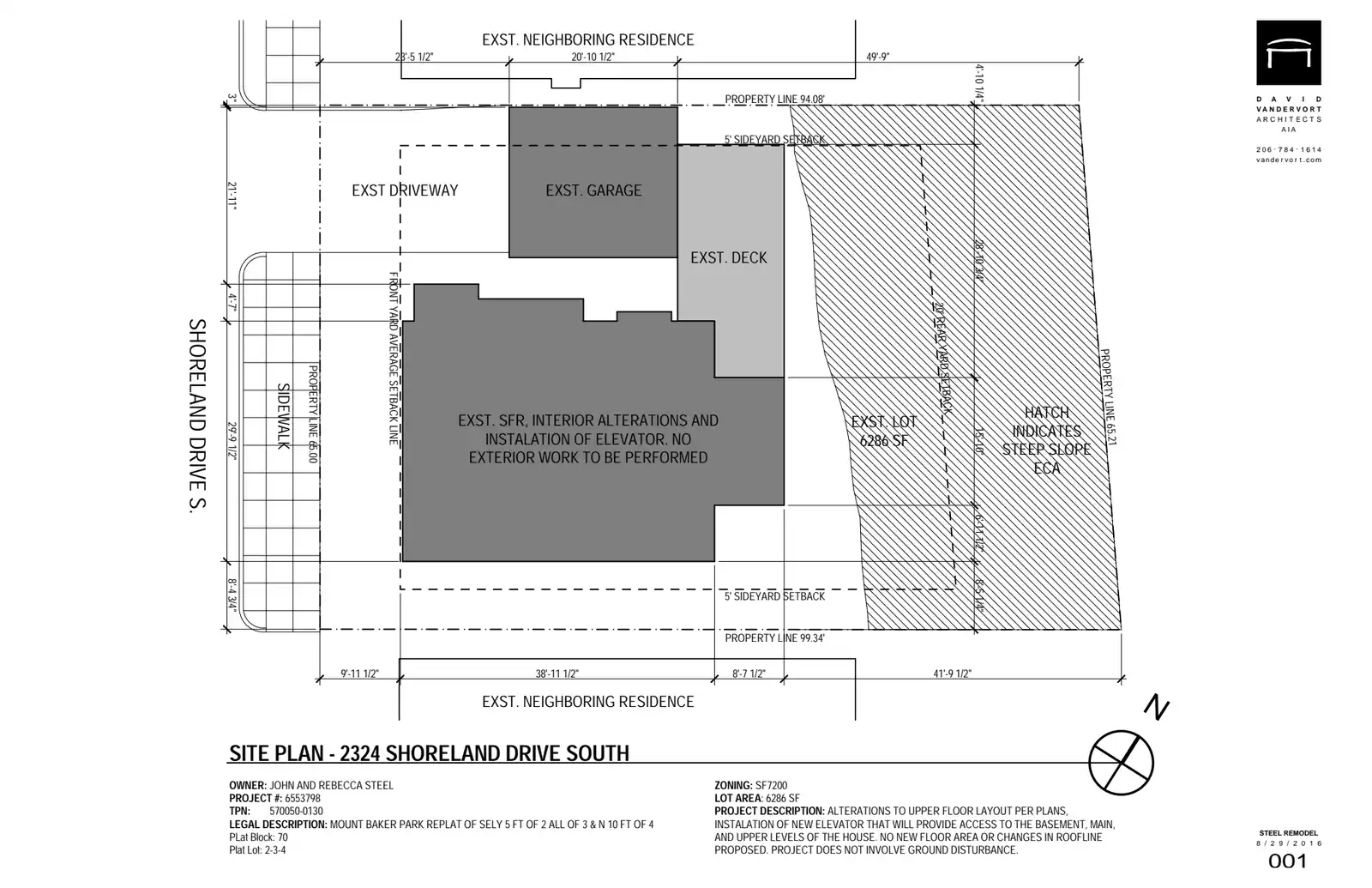 Site plan for 2324 Shoreland Dr S