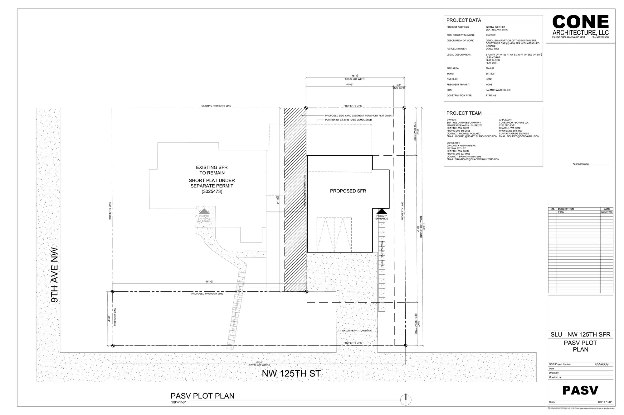 Site plan for 820 NW 125th St
