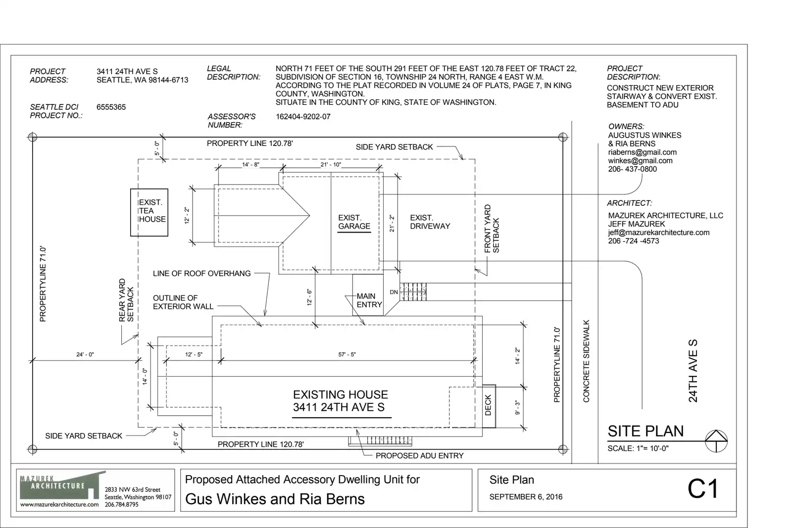 Site plan for 3411 24th Ave S