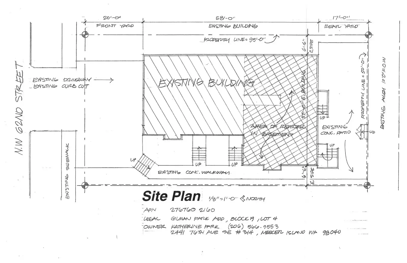 Site plan for 1537 NW 62nd St