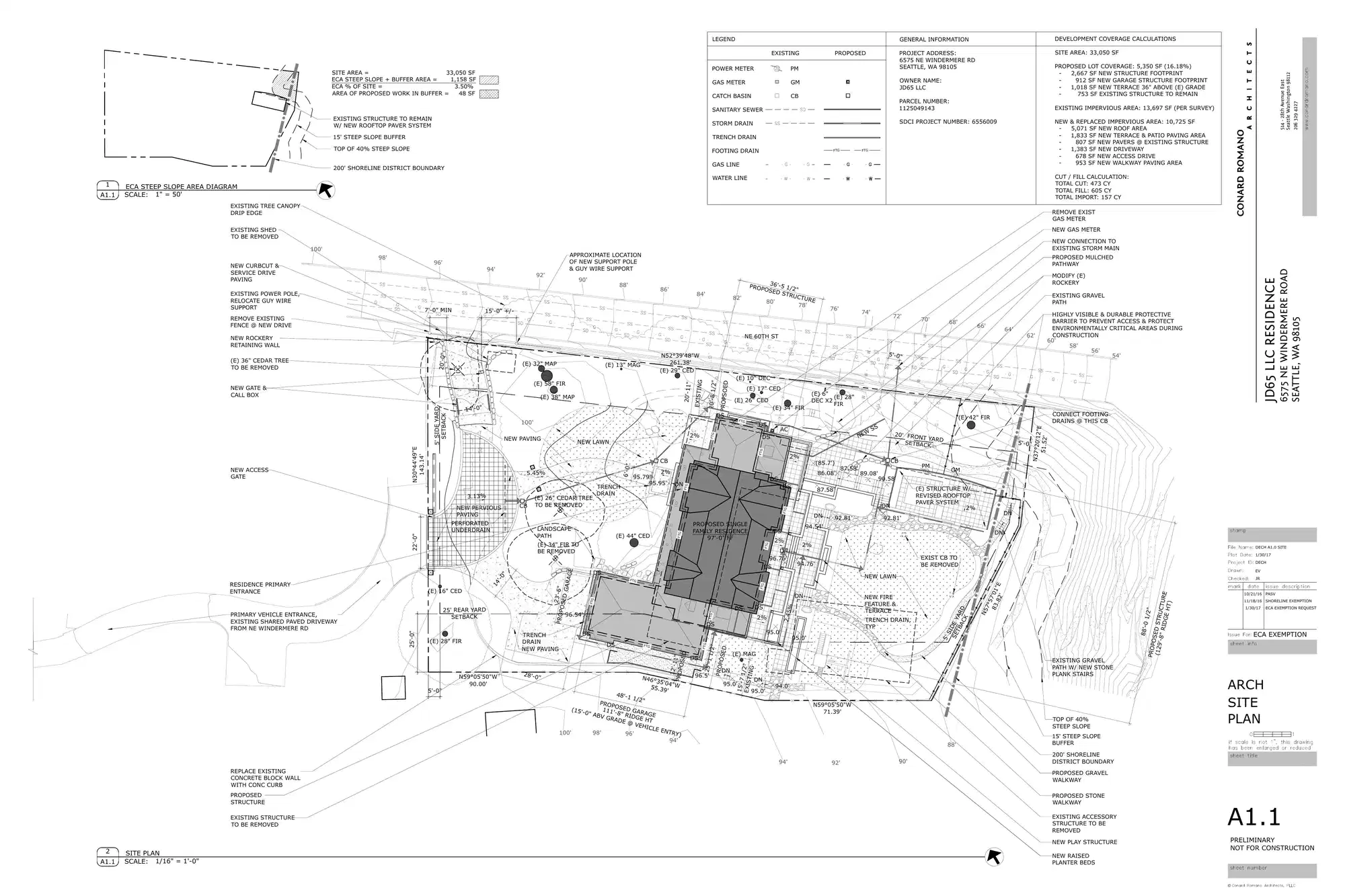 Site plan for 6575 NE Windermere Rd