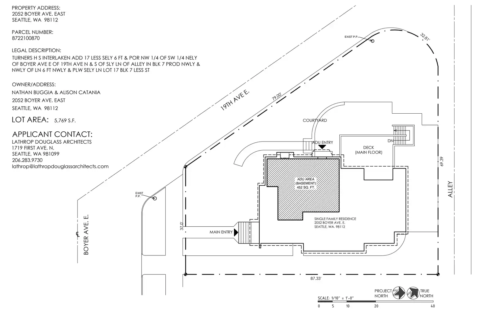 Site plan for 2052 Boyer Ave E