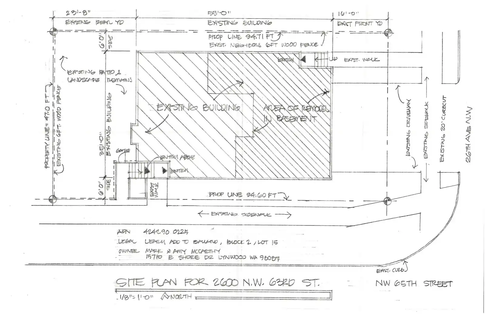 Site plan for 2600 NW 63rd St