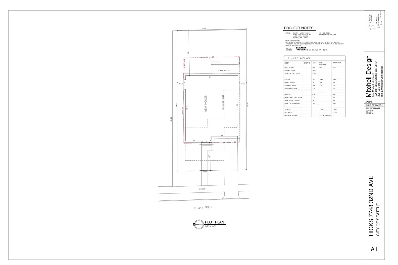 Site plan for 7748 32nd Ave NE