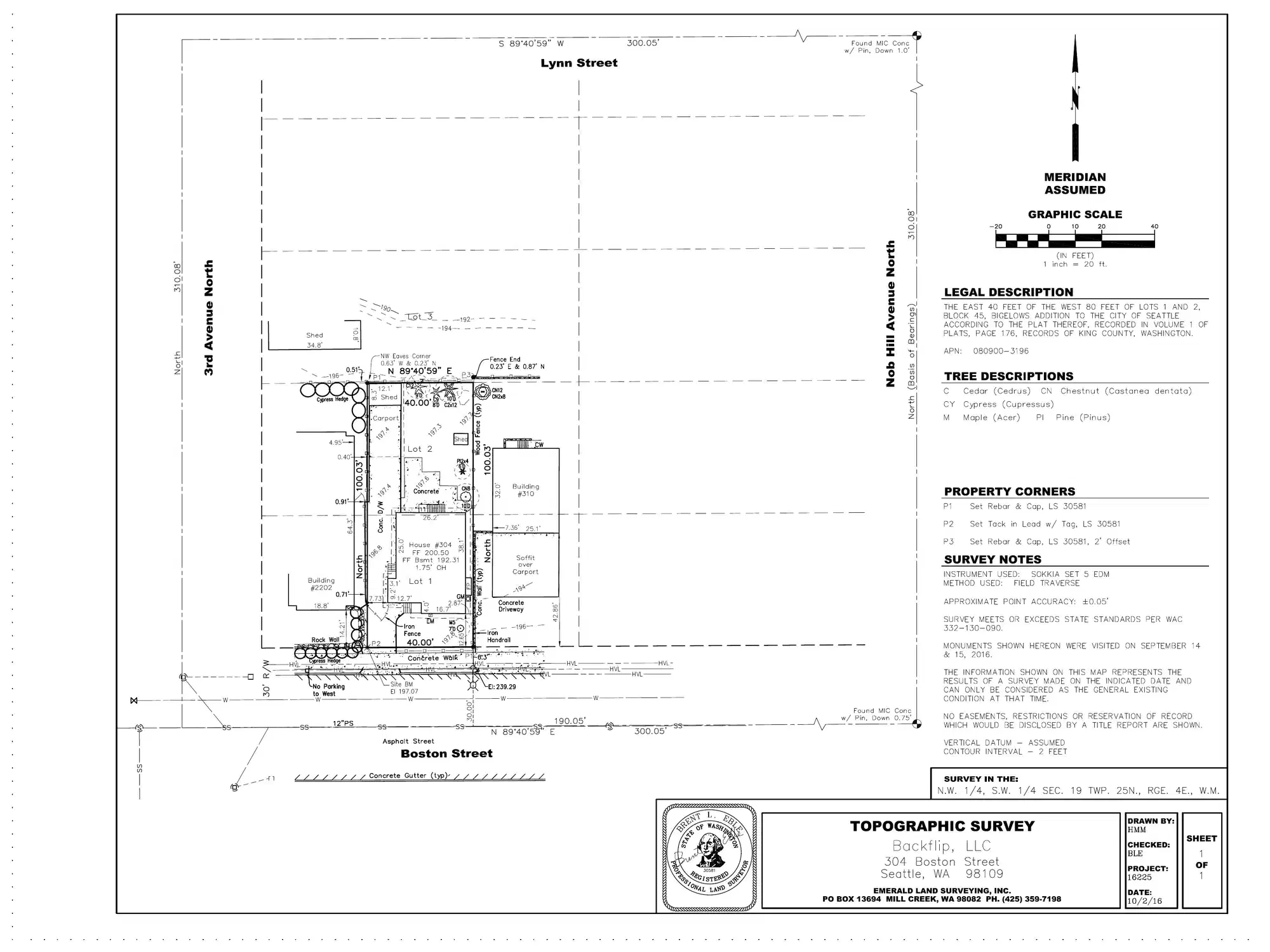 Site plan for 308 Boston St