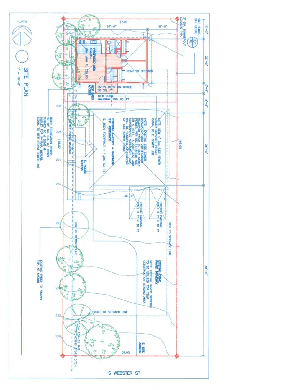 Site plan for 2950 S Webster St