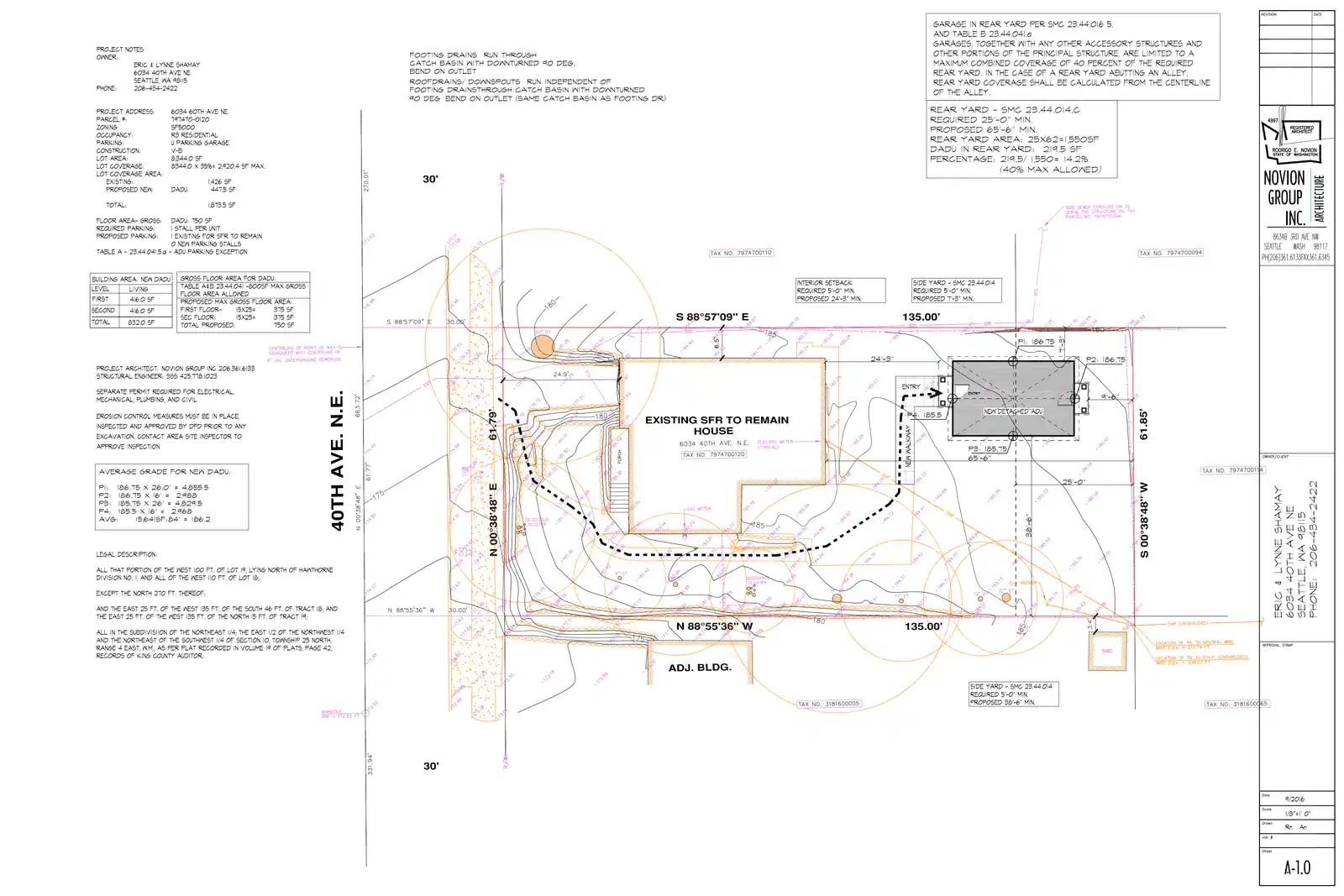 Site plan for 6032 40th Ave NE