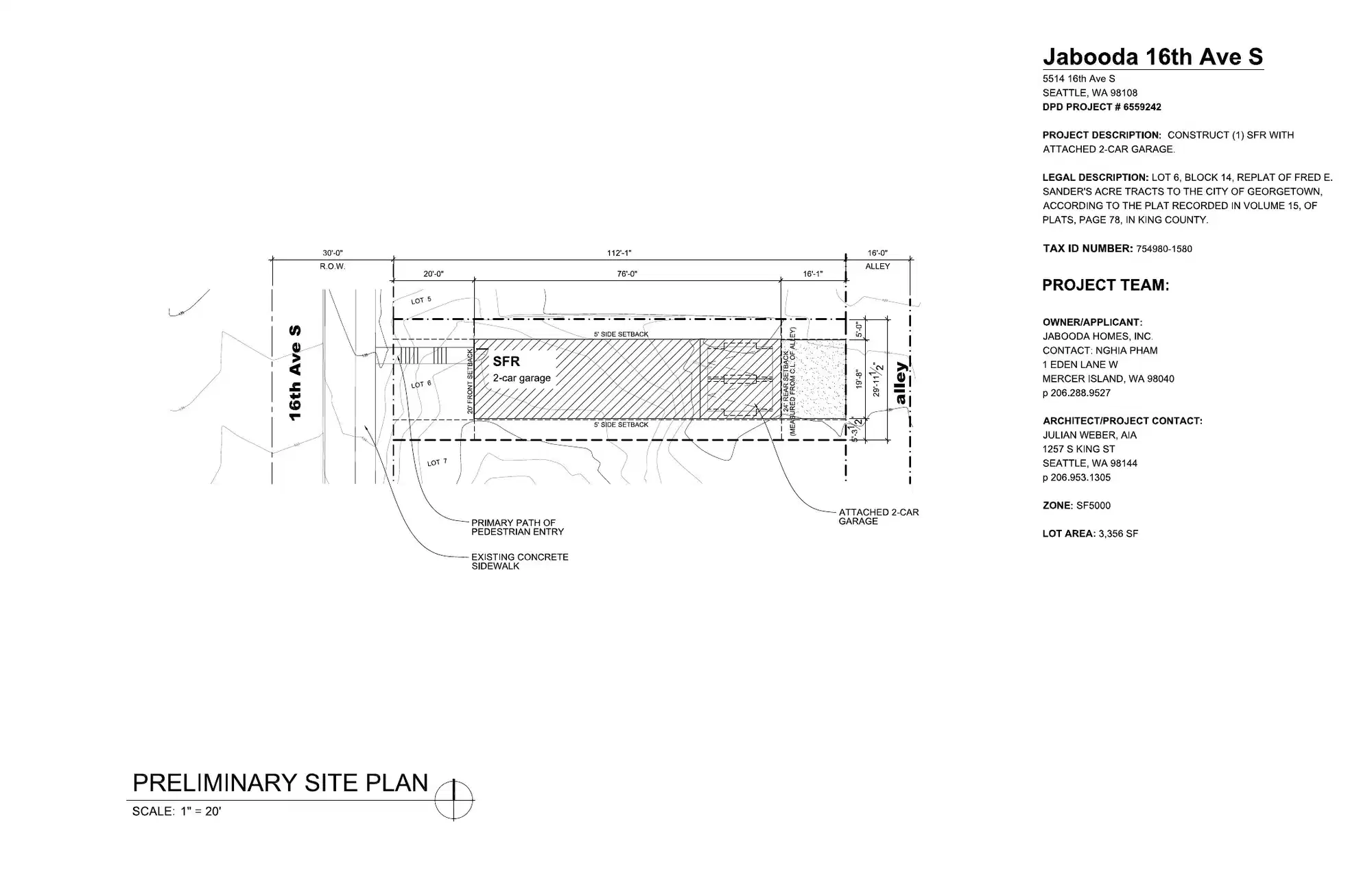 Site plan for 5514 16th Ave S