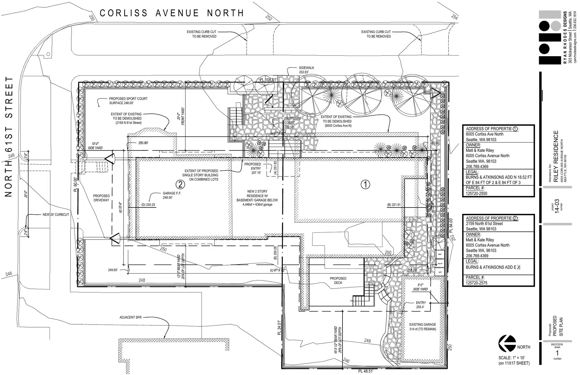 Site plan for 6005 Corliss Ave N