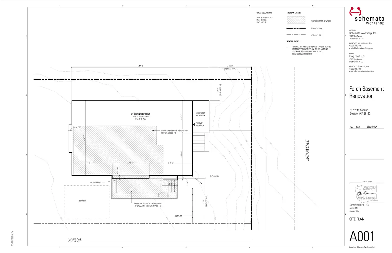 Site plan for 517 26th Ave