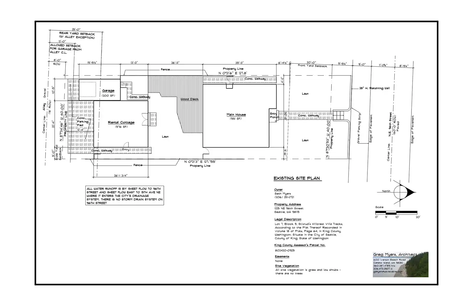 Site plan for 1227 NE 96th St