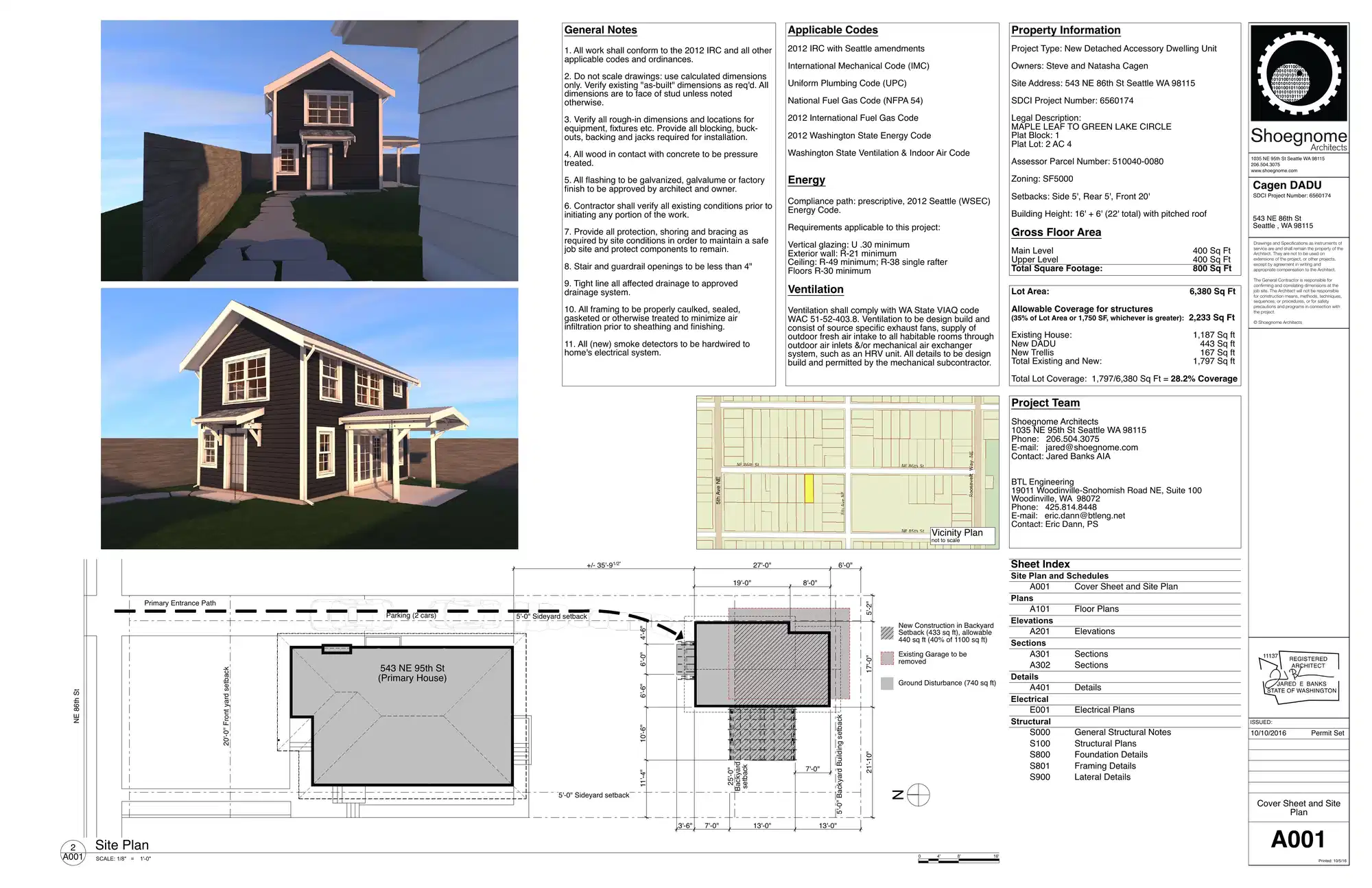 Site plan for 543 NE 86th St