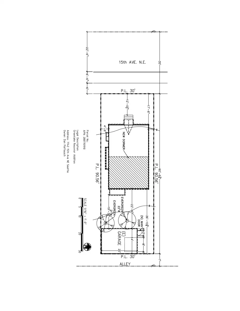 Site plan for 7742 15th Ave NE