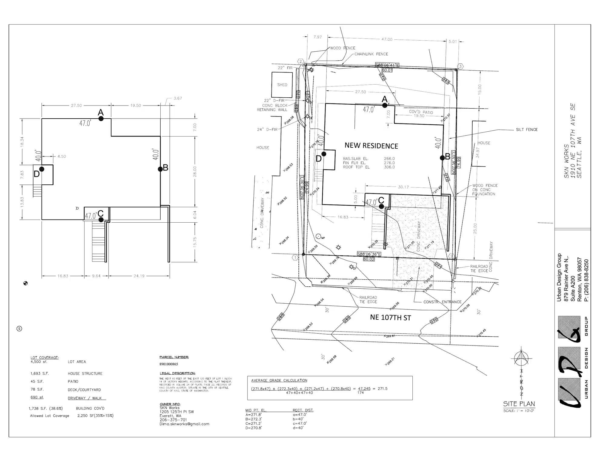Site plan for 1910 NE 107th St