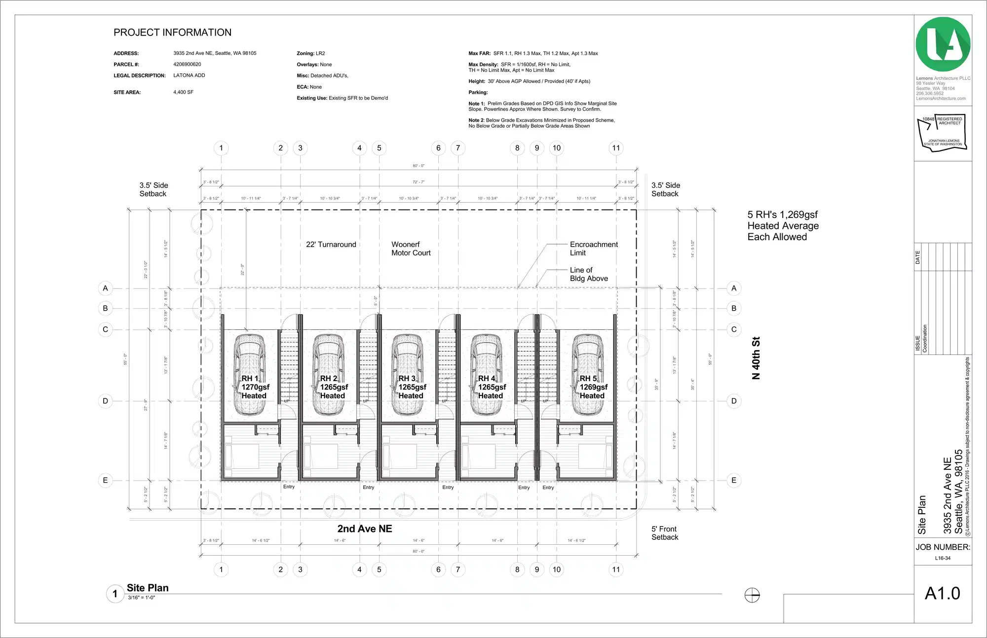 Site plan for 3935 2nd Ave NE