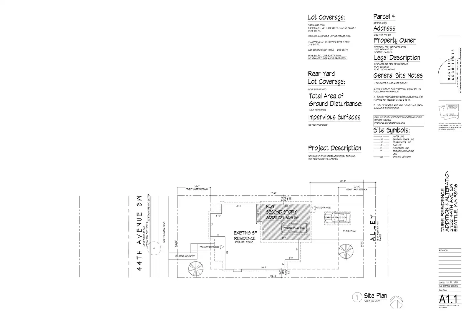 Site plan for 2732 44th Ave SW