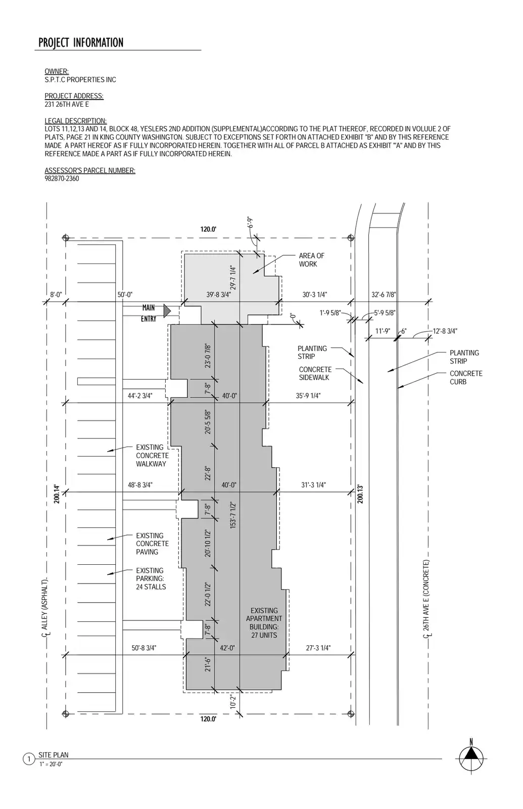 Site plan for 231 26th Ave E