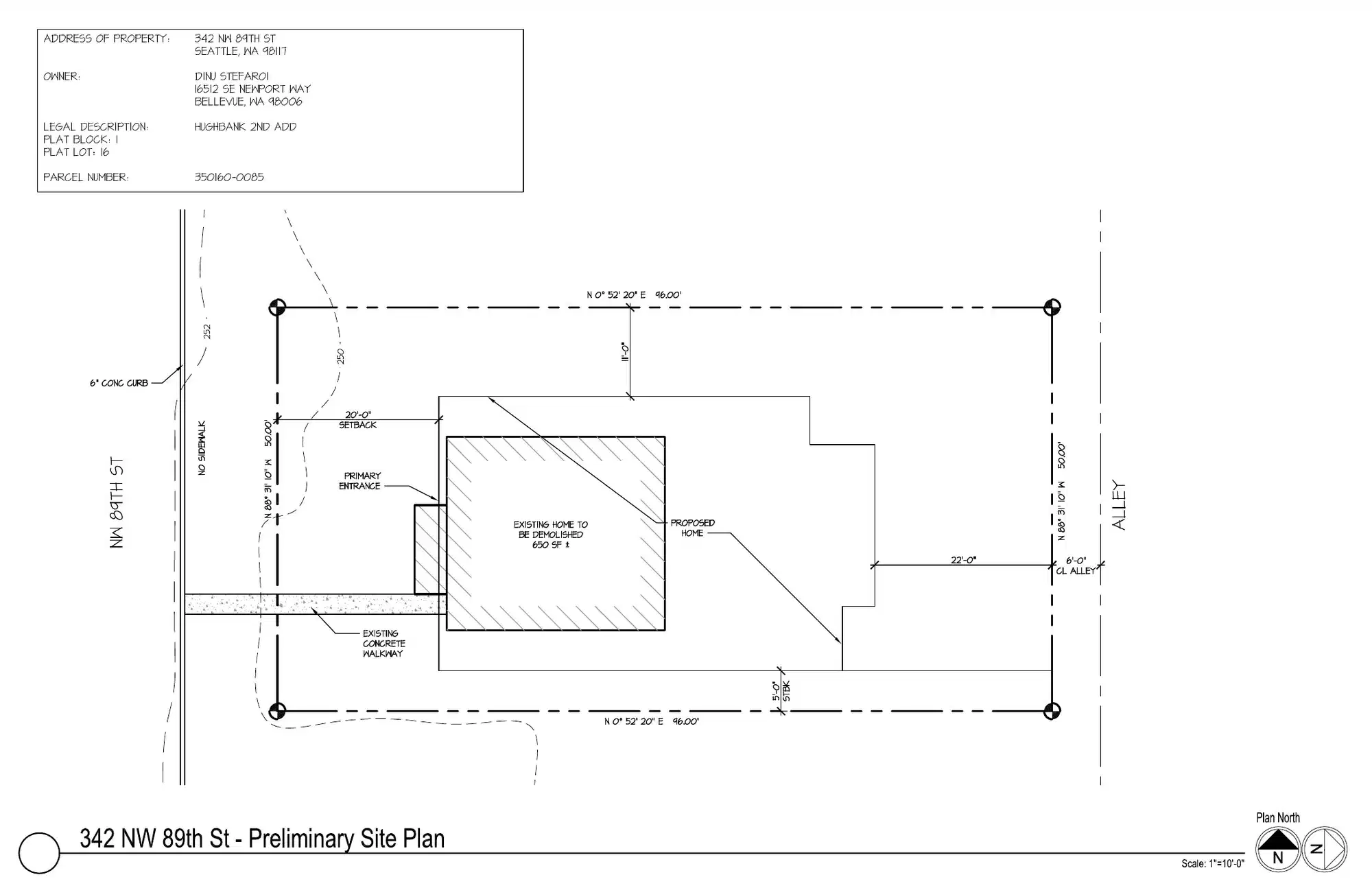 Site plan for 342 NW 89th St
