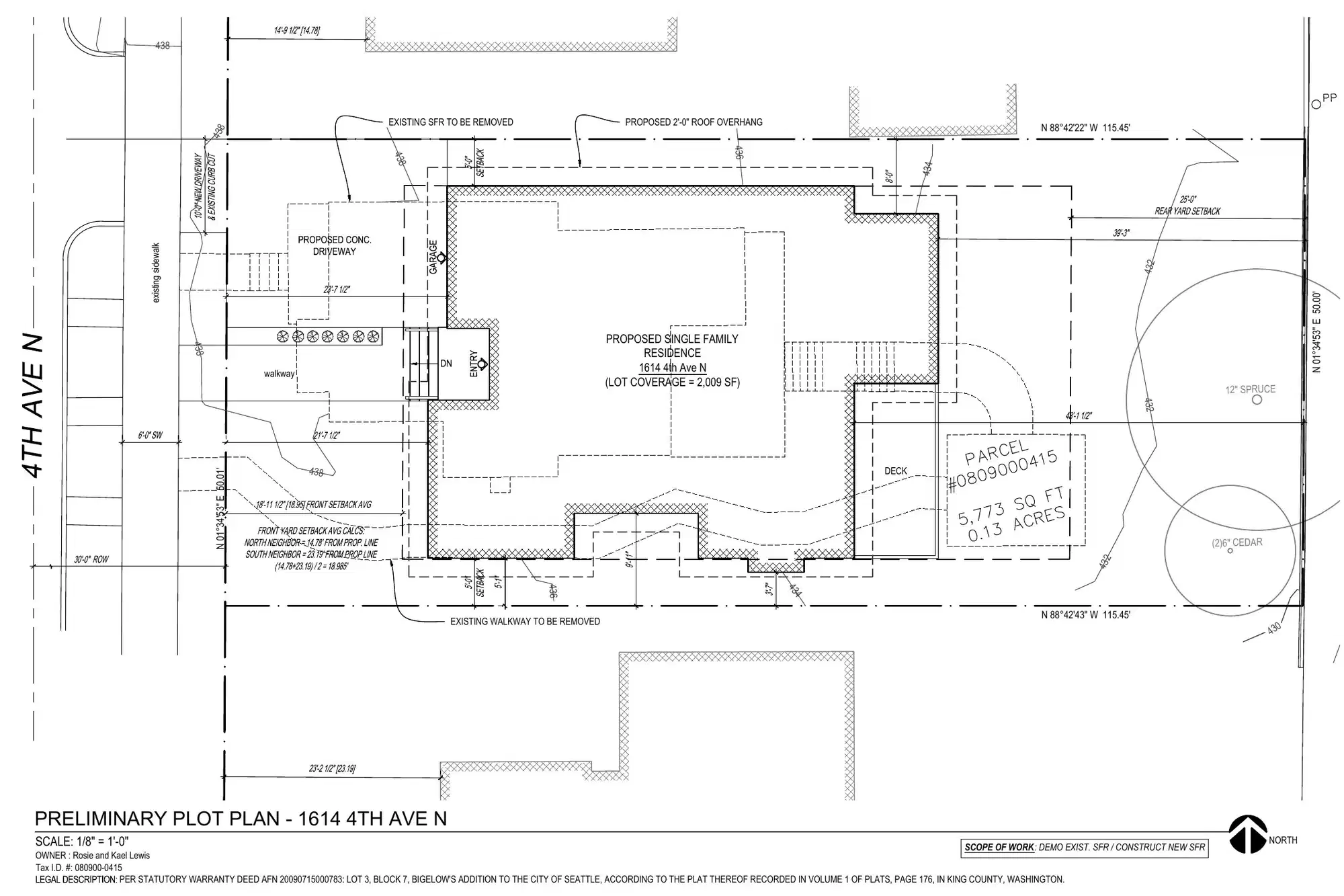 Site plan for 1614 4th Ave N
