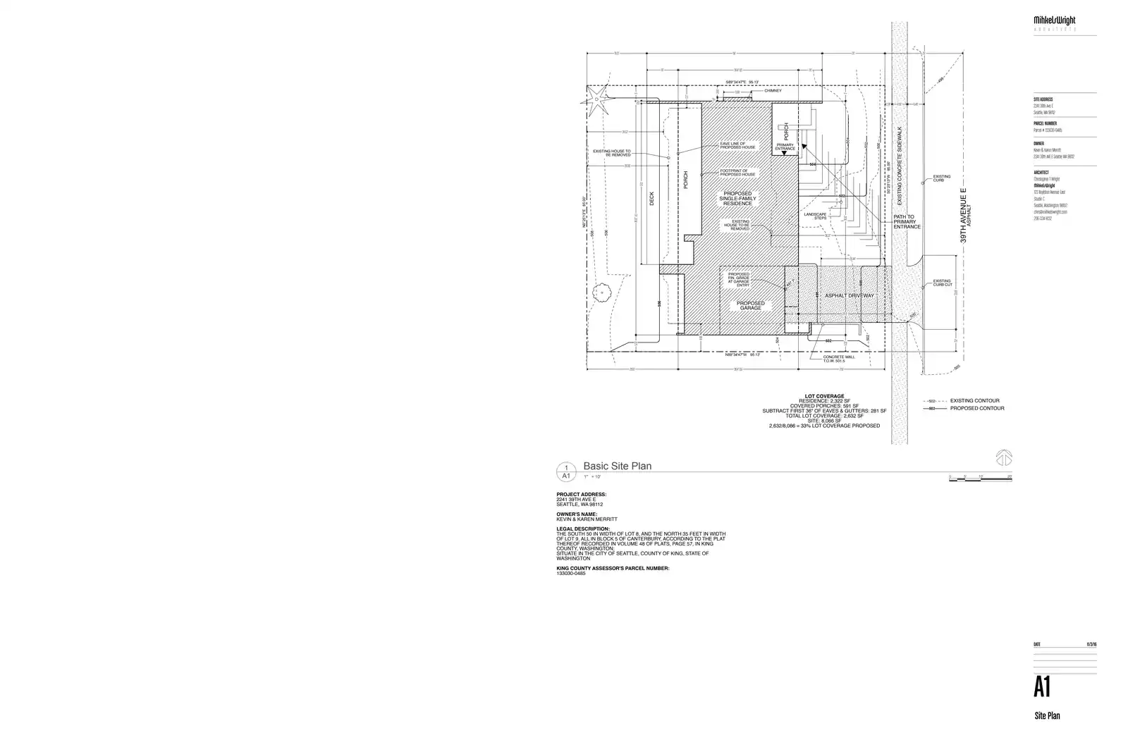 Site plan for 2241 39th Ave E