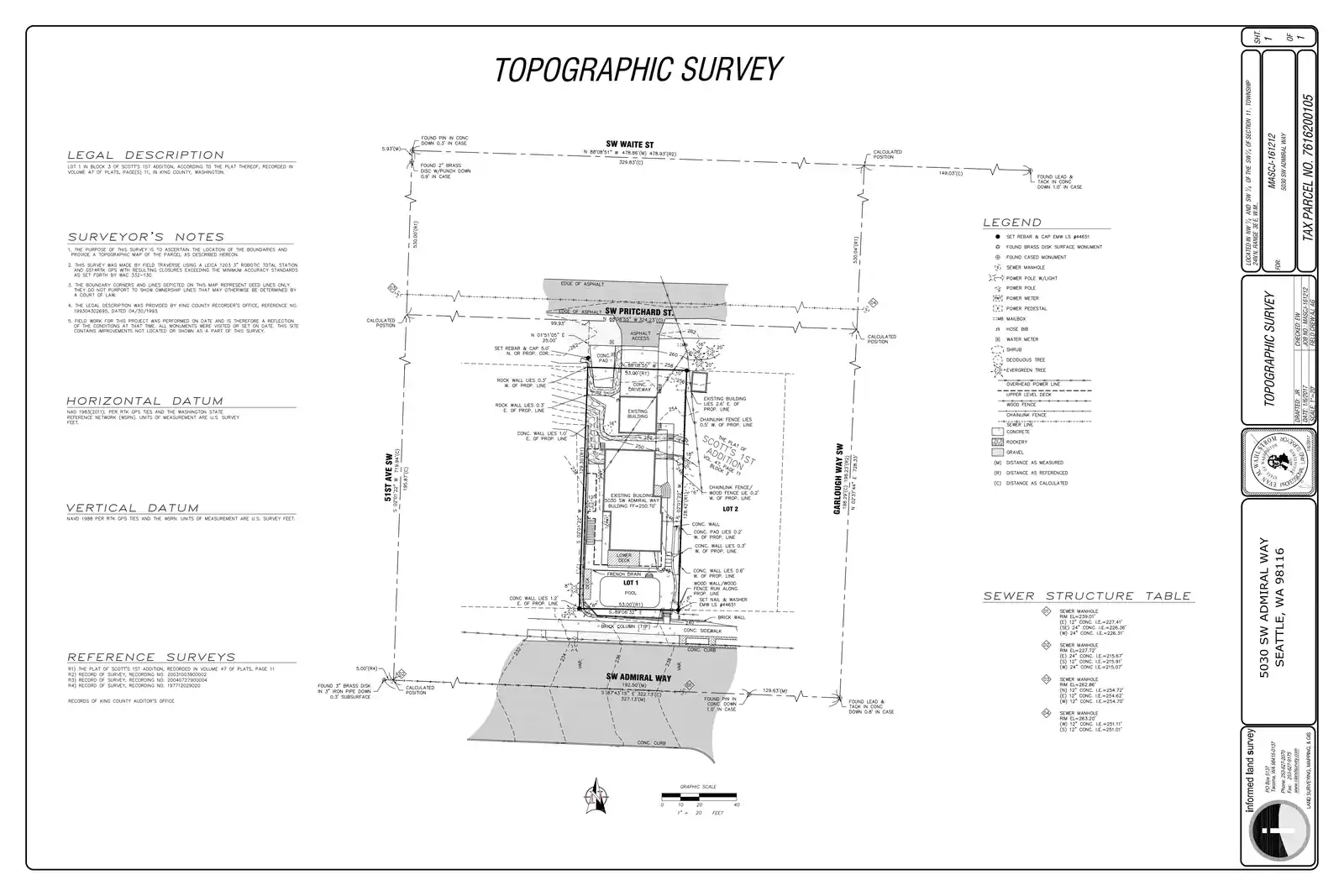 Site plan for 5030 SW Admiral Way