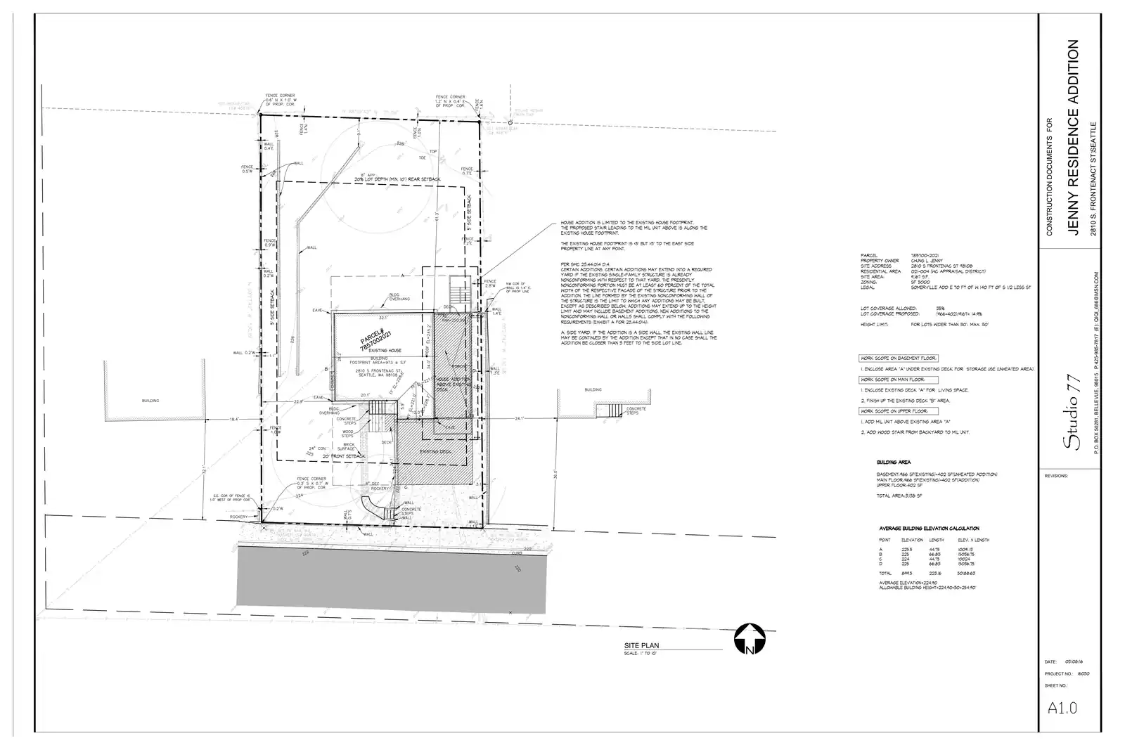 Site plan for 2810 S Frontenac St