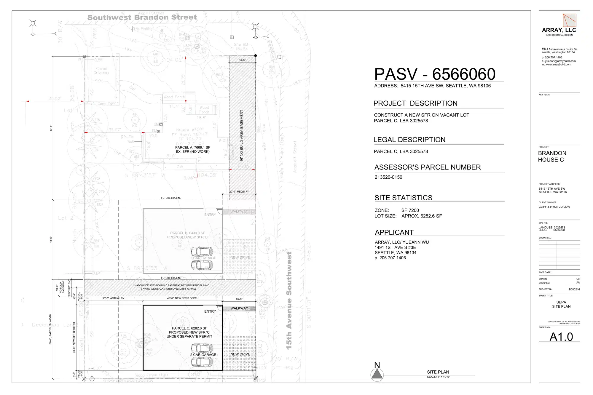 Site plan for 5415 15th Ave SW