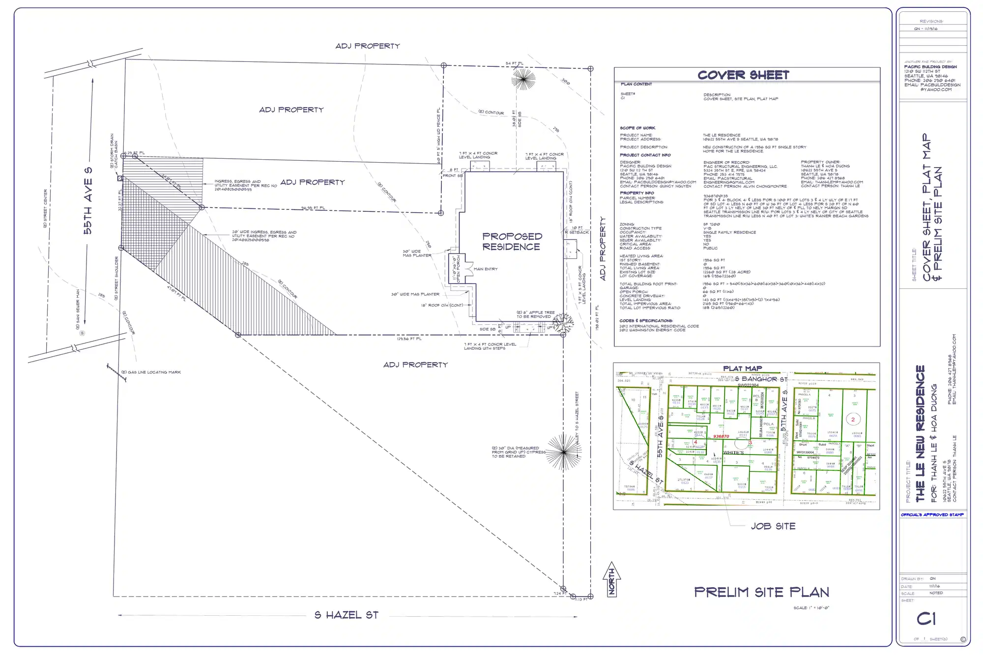 Site plan for 10622 55th Ave S