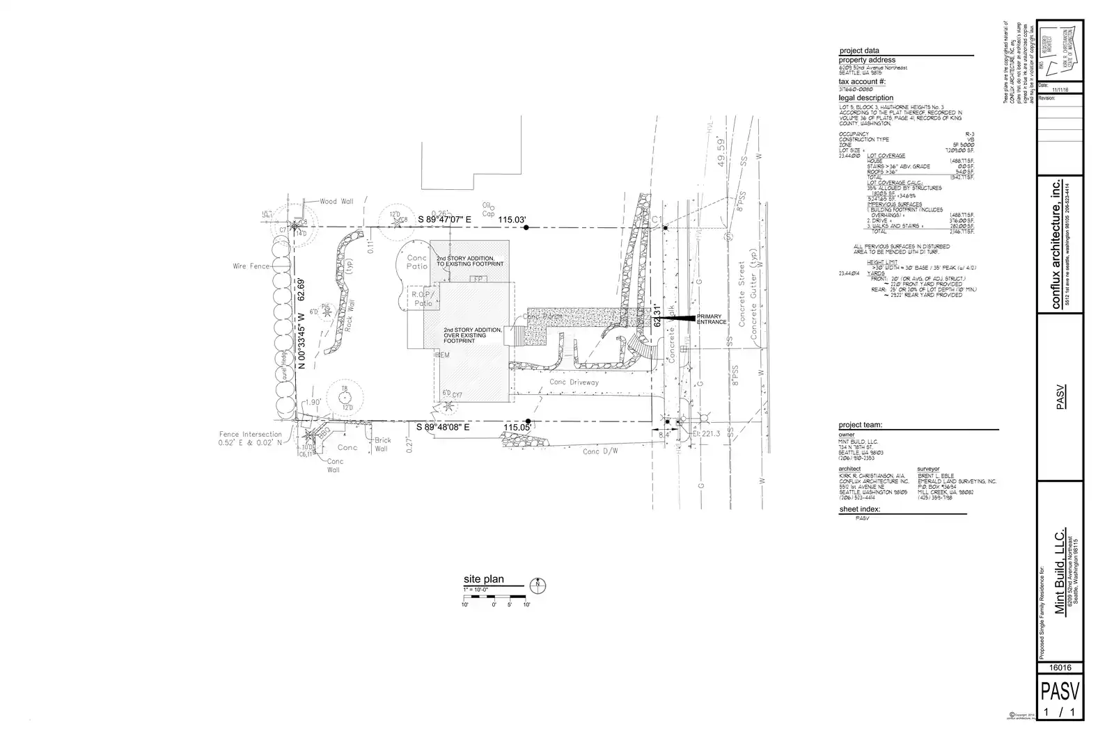 Site plan for 6209 52nd Ave NE