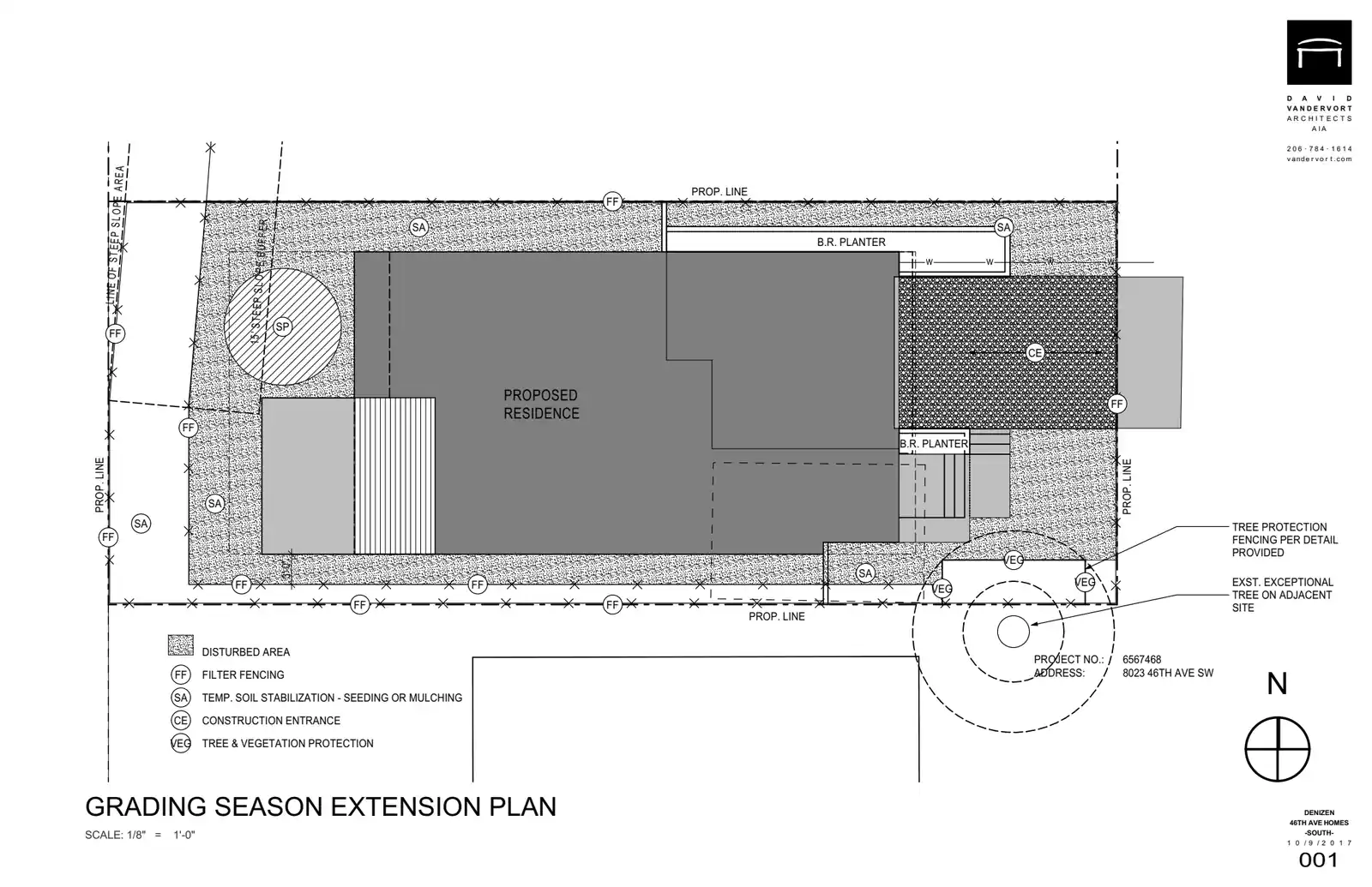 Site plan for 8023 46th Ave SW