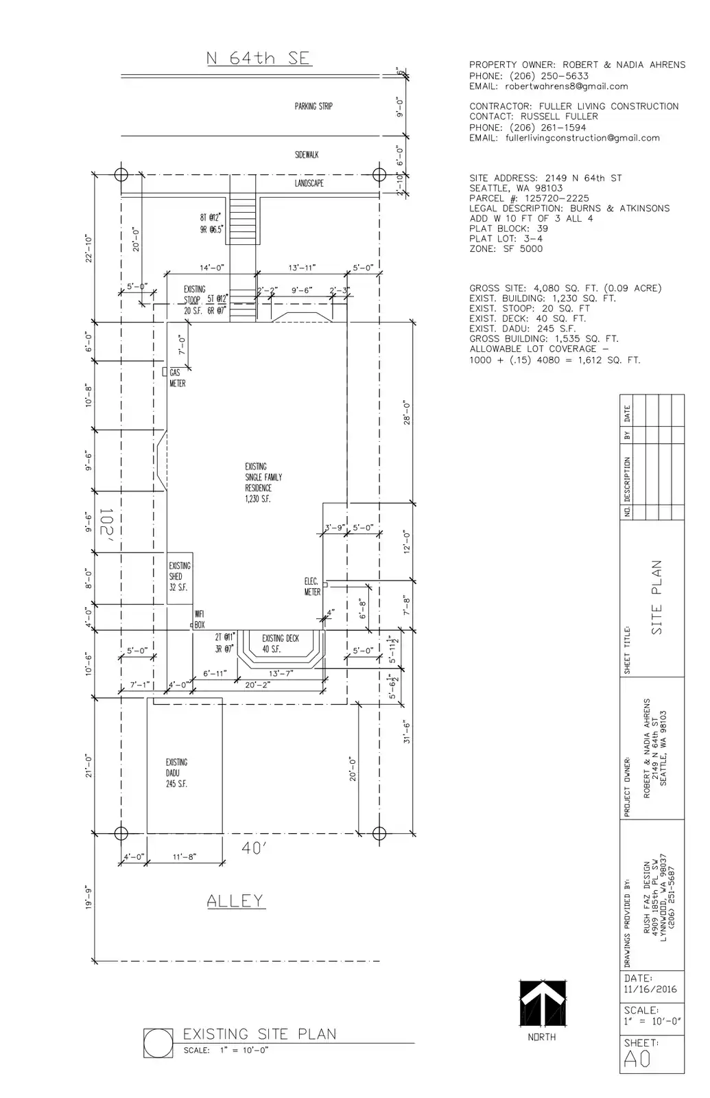 Site plan for 2149 N 64th St