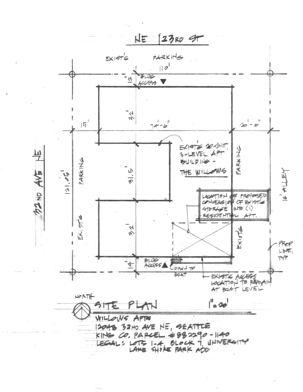 Site plan for 12048 32nd Ave NE
