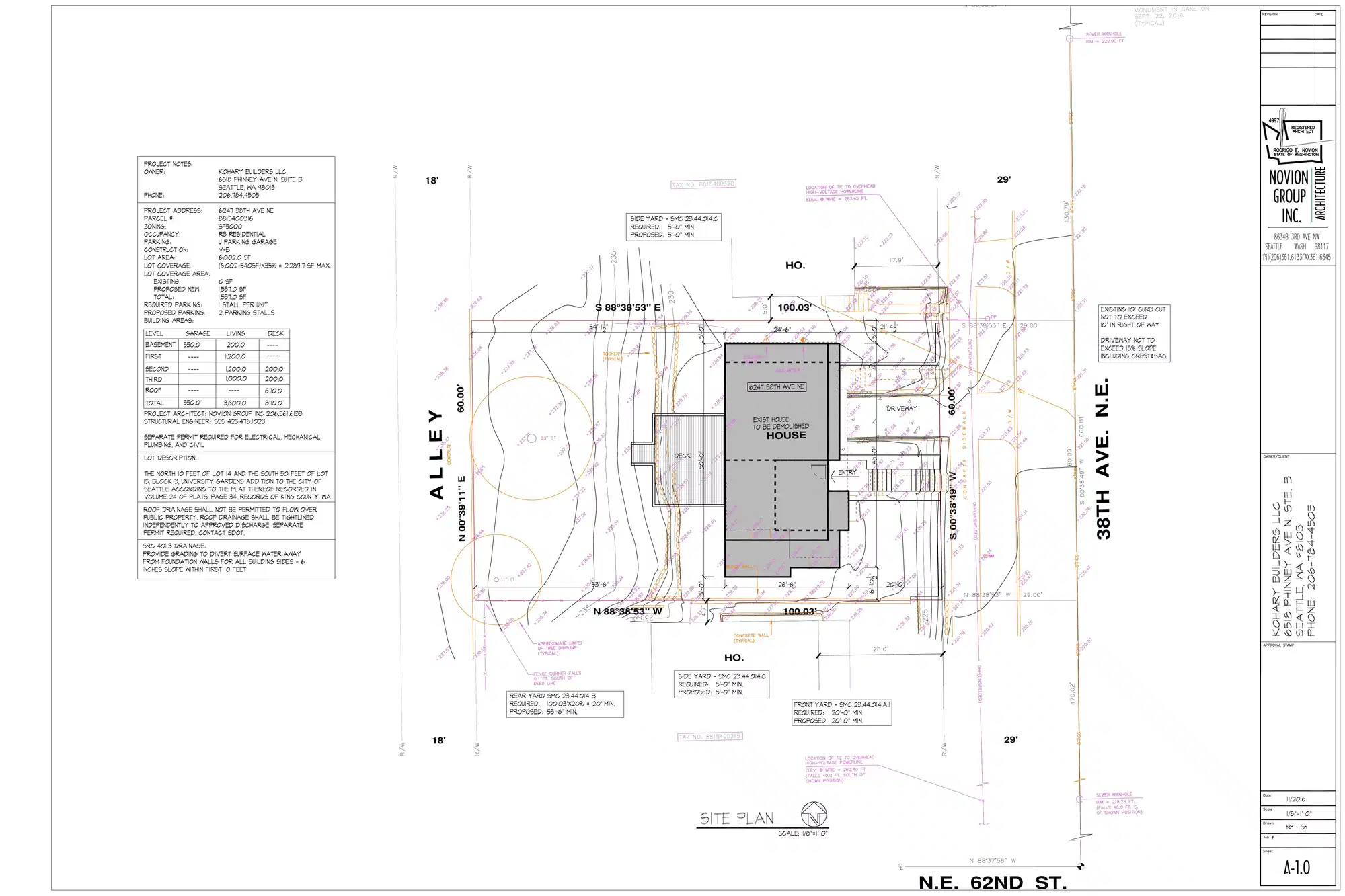Site plan for 6247 38th Ave NE