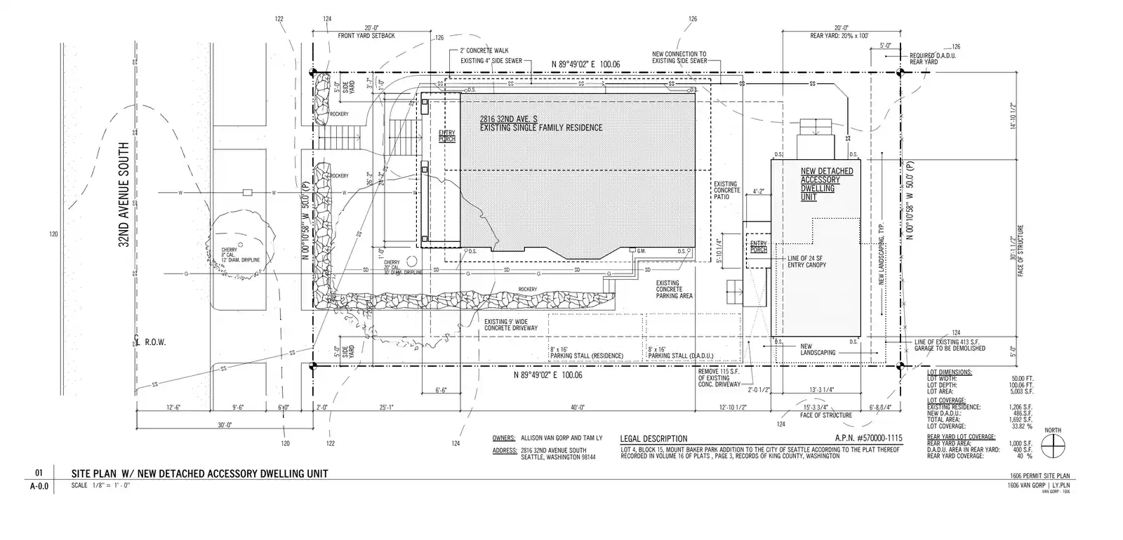 Site plan for 2816 32nd Ave S