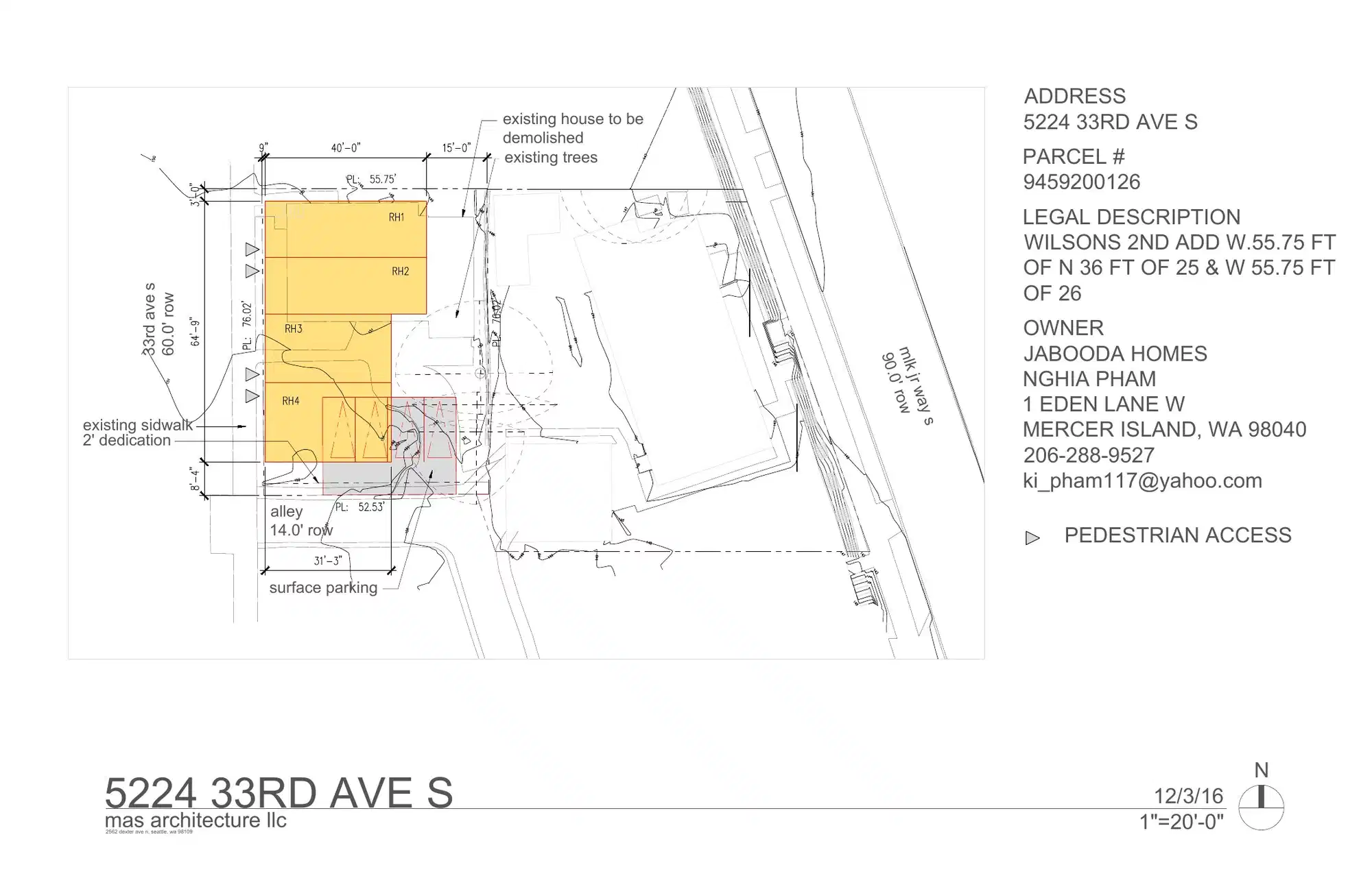 Site plan for 5224 33rd Ave S