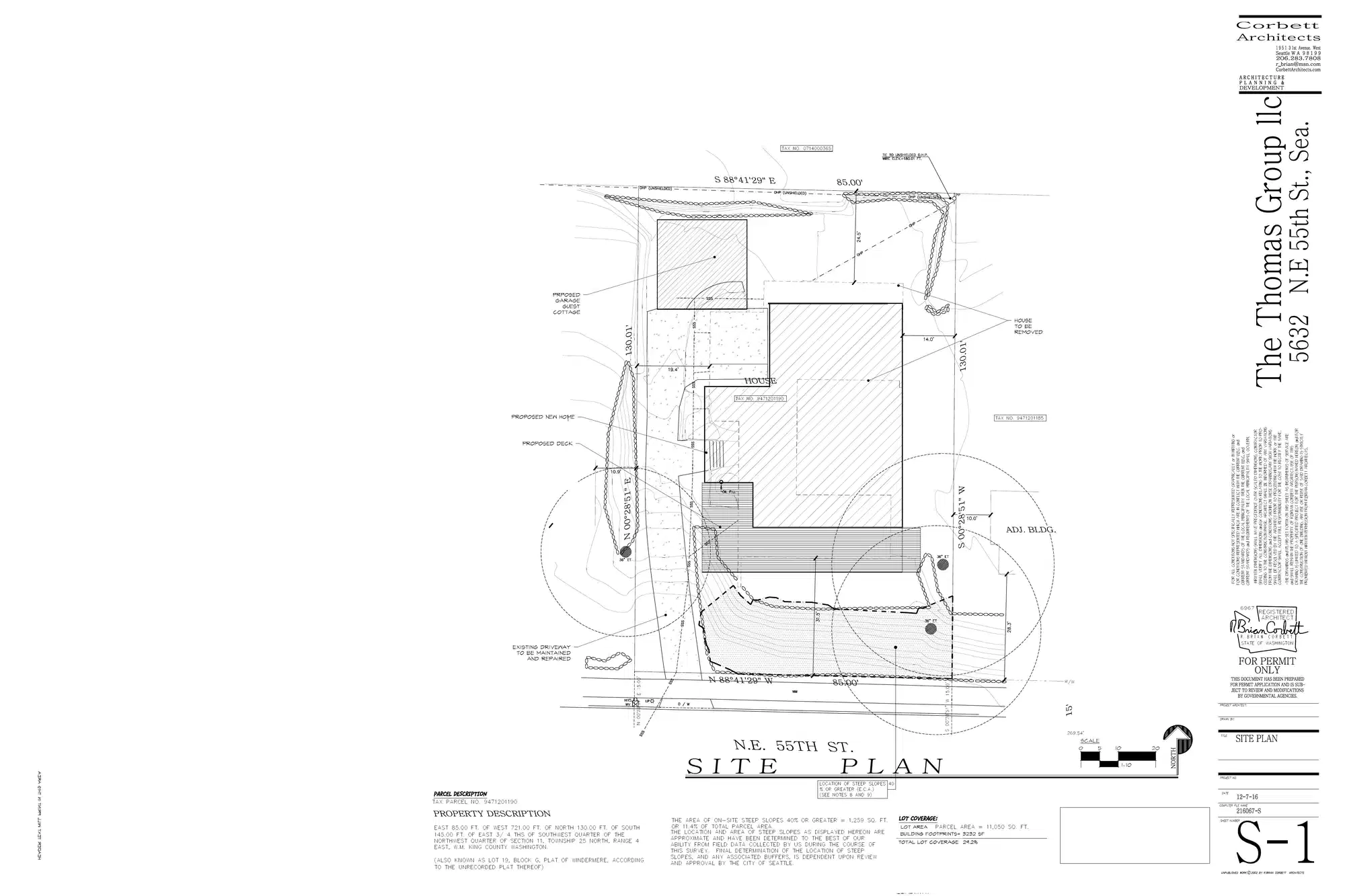 Site plan for 5632 NE 55th St